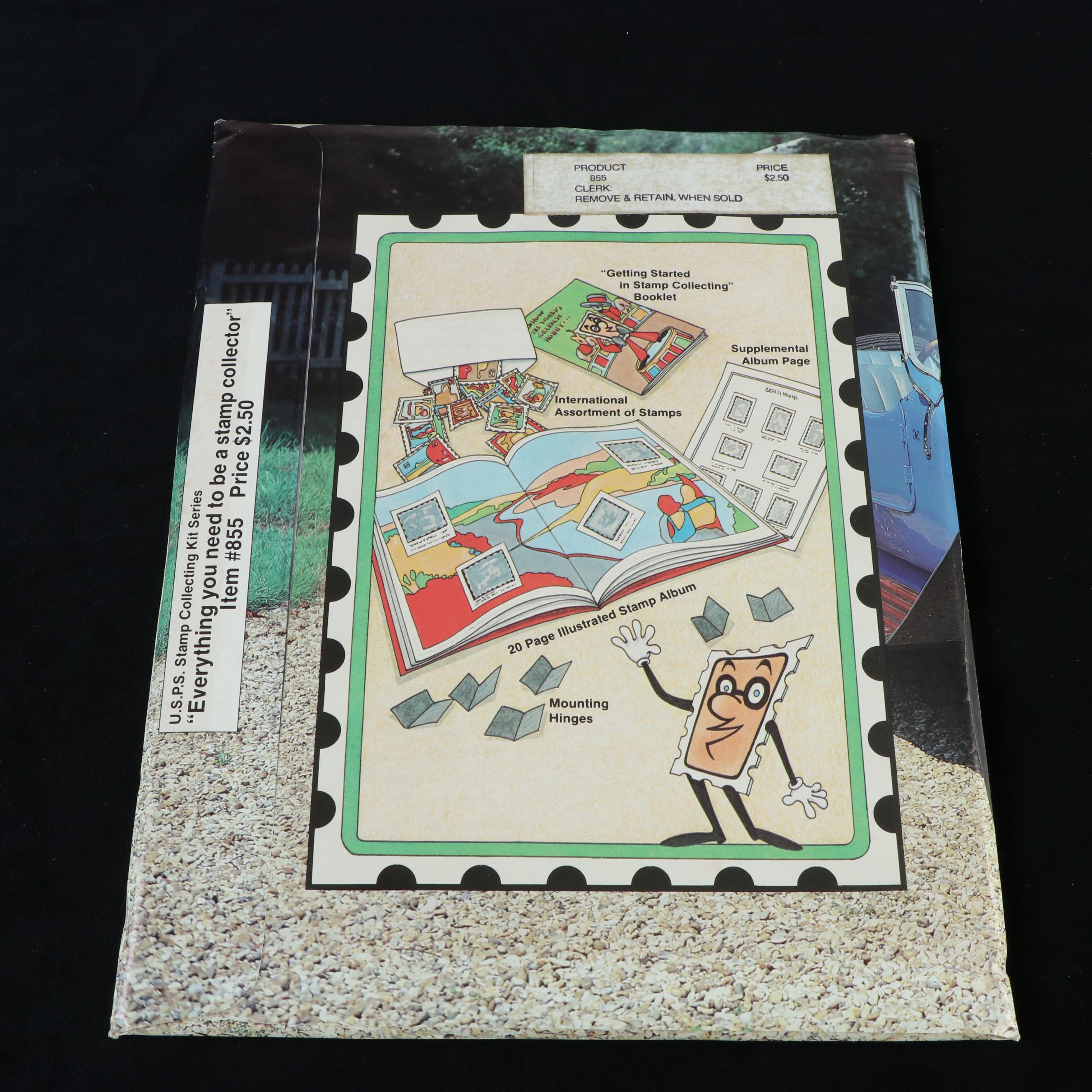 Nineteen Postage Stamp Collecting Kits, 1980s