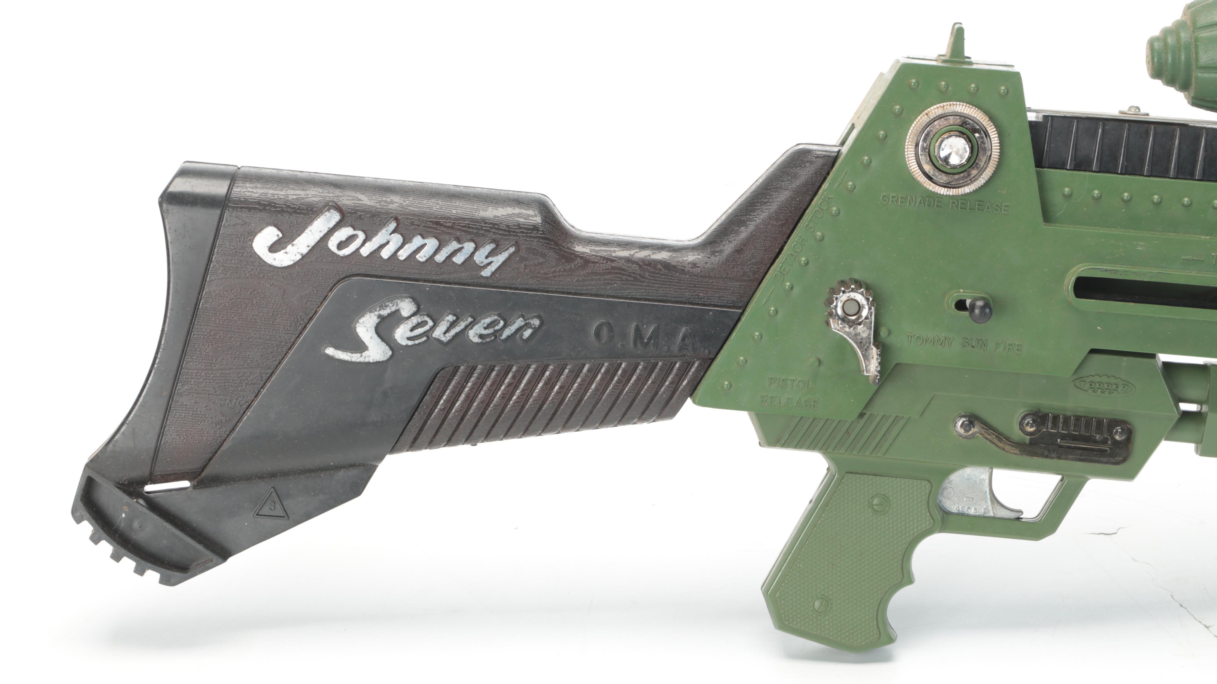 Topper "Johnny Seven" One Man Army Toy Gun, Mid 20th Century
