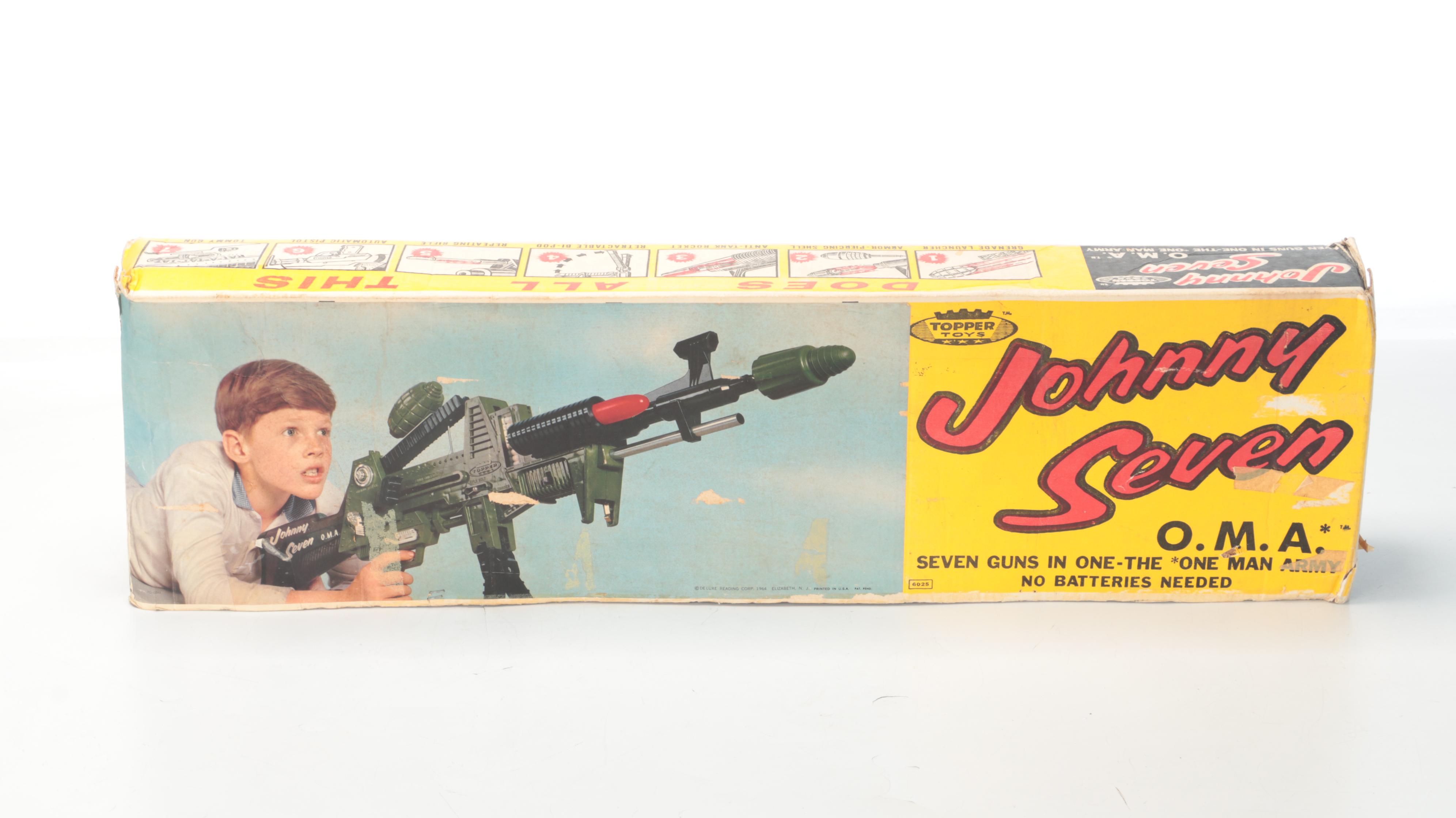 Topper "Johnny Seven" One Man Army Toy Gun, Mid 20th Century