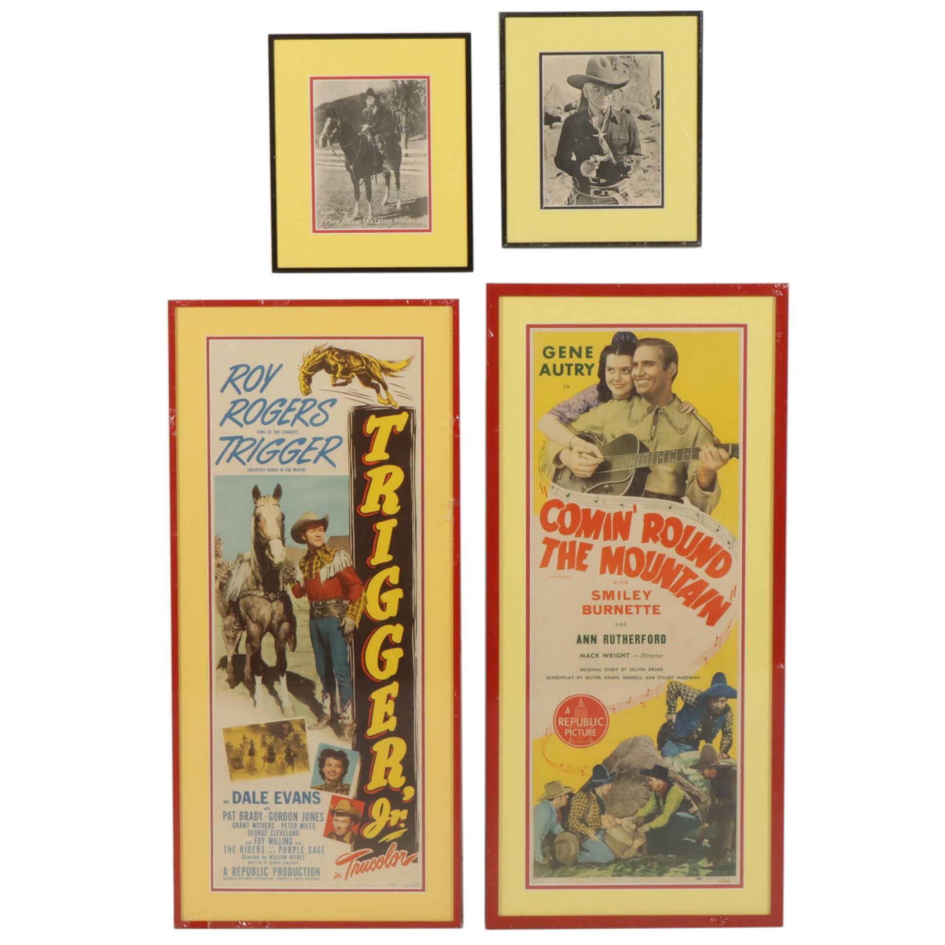 Western Collotype Film Posters and Halftone Actor Headshots, Mid-20th Century
