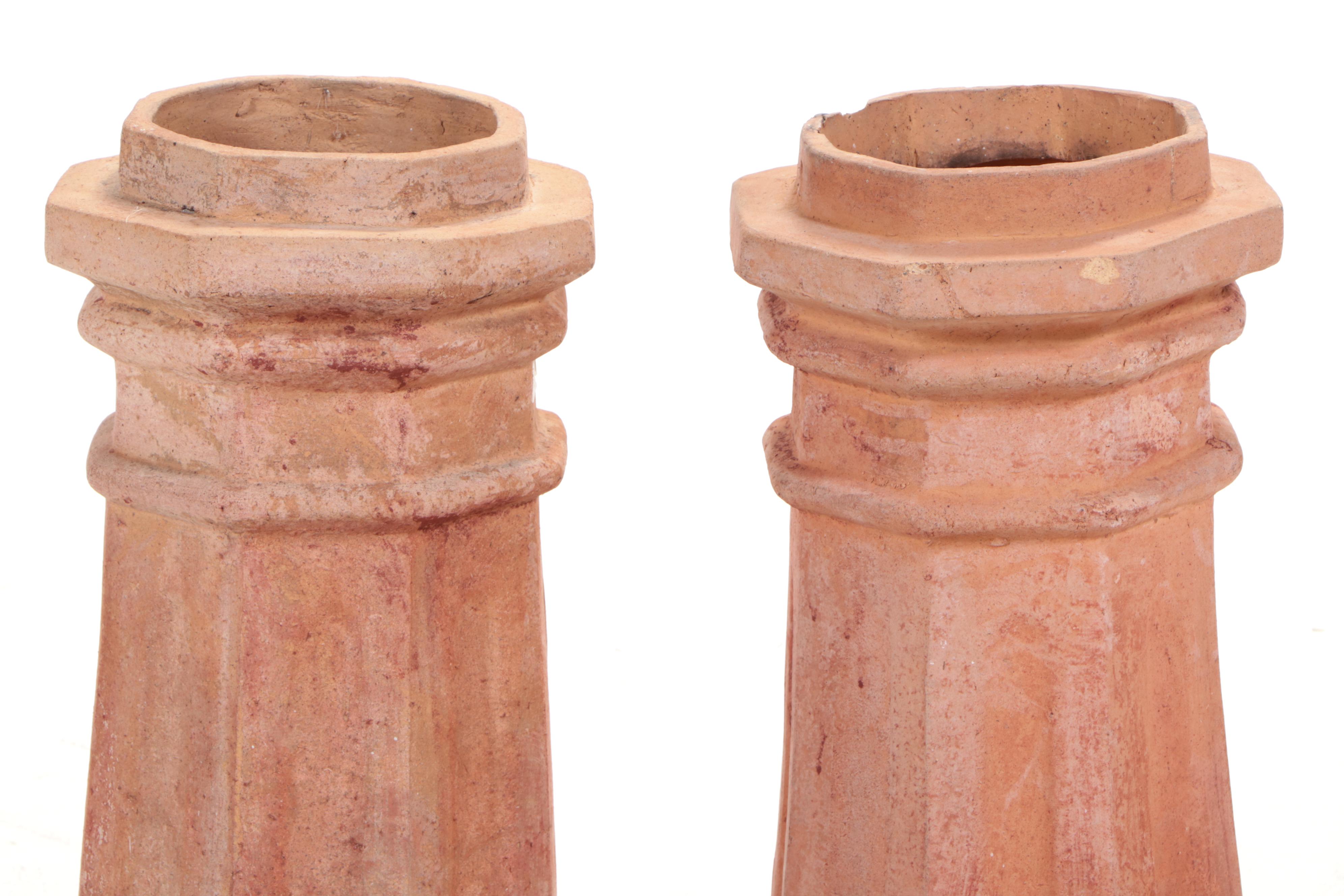Pair of Cast Terracotta Columns