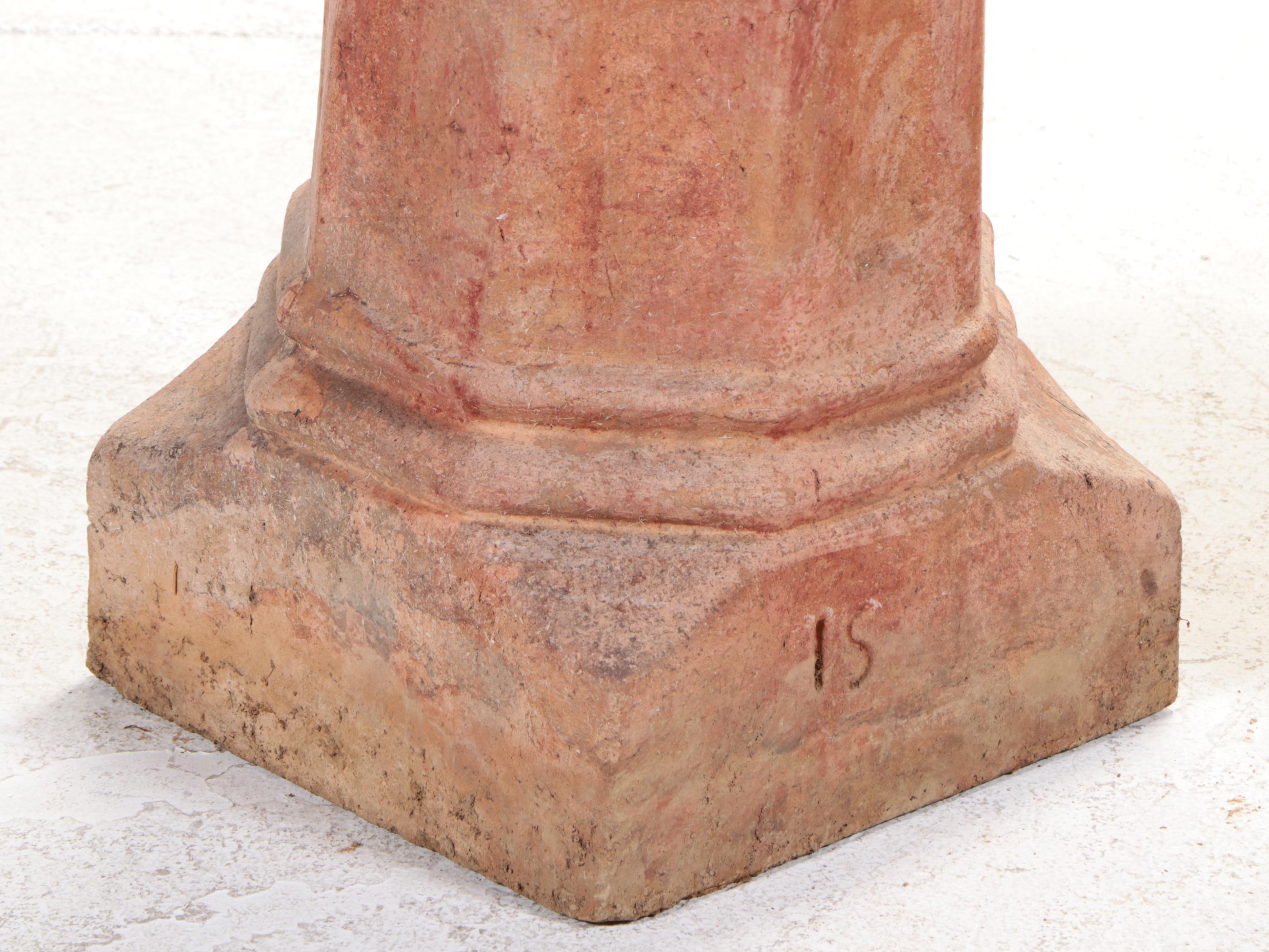 Pair of Cast Terracotta Columns