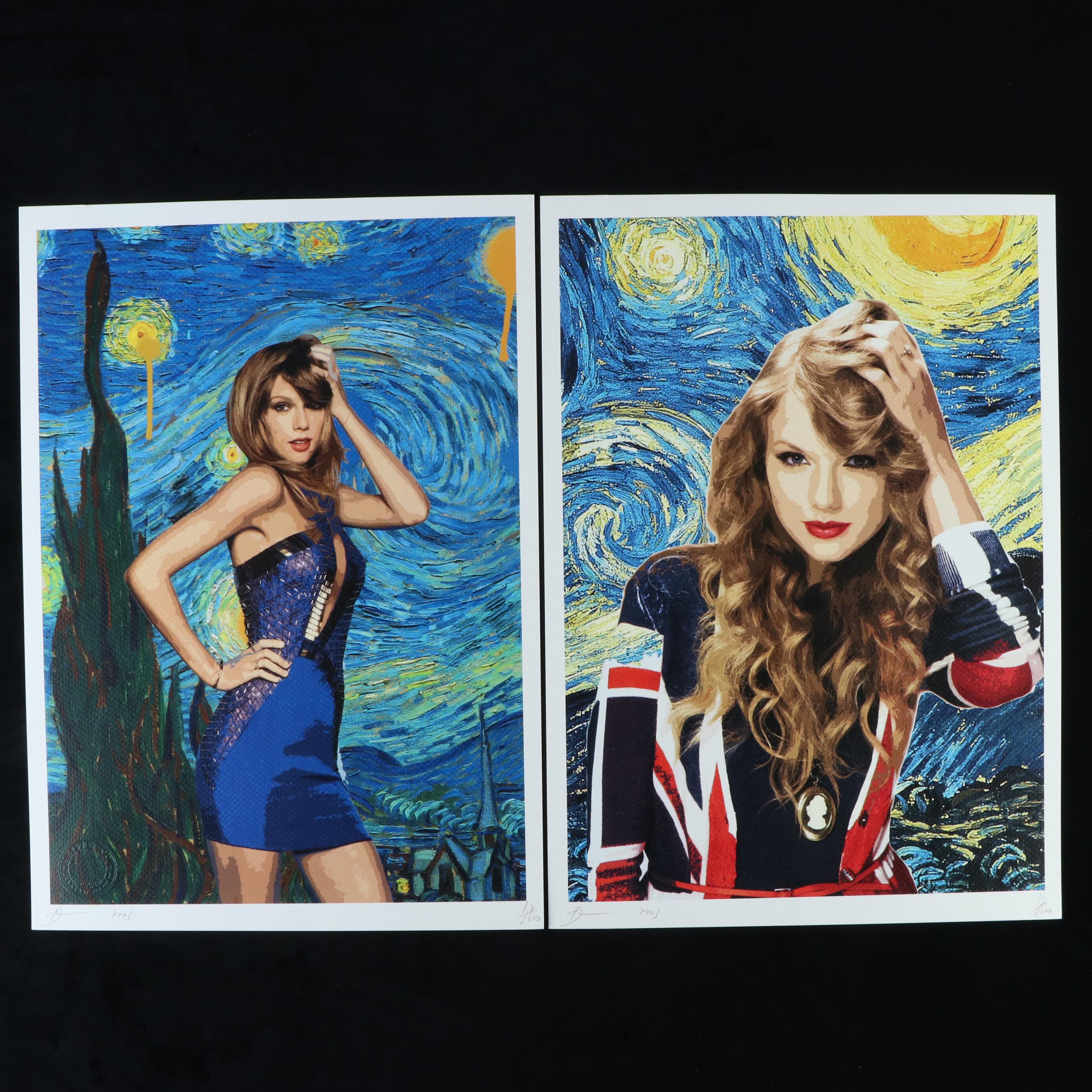 Death NYC Pop Art Graphic Prints of Taylor Swift x Vincent van Gogh