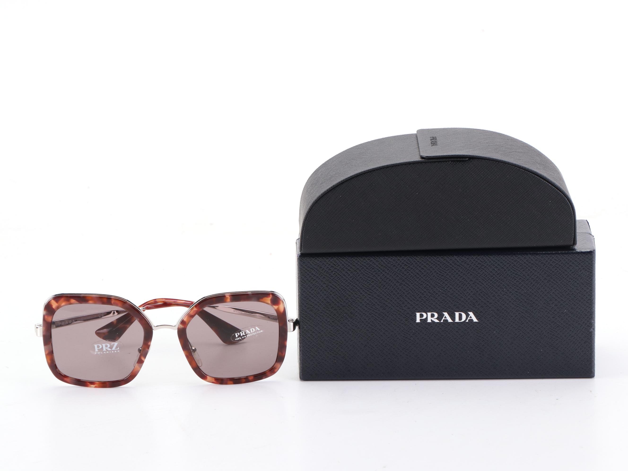 Prada SPR 57U Butterfly Sunglasses with Case and Box