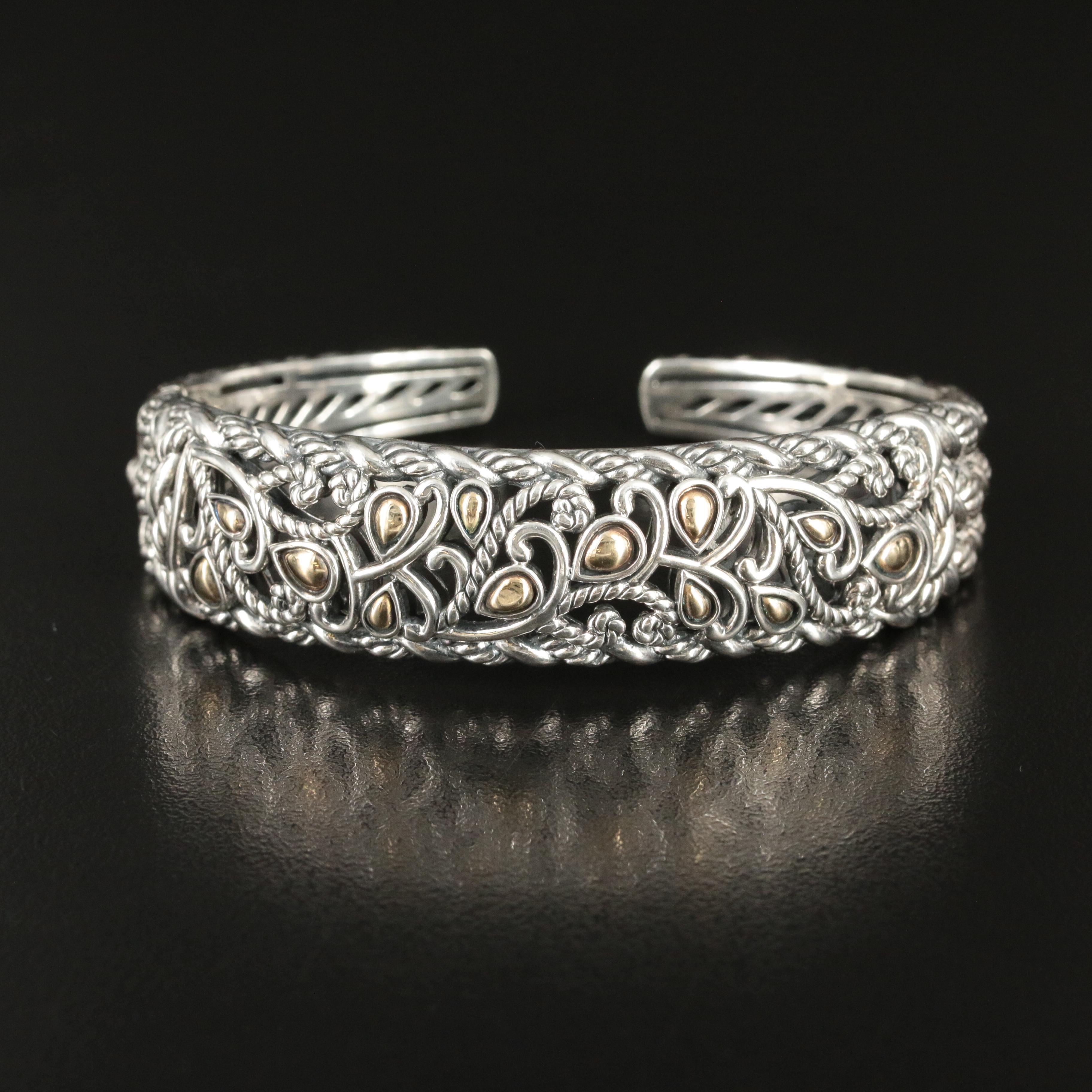 JAi John Hardy Sterling Cuff Bracelet with 14K Accents