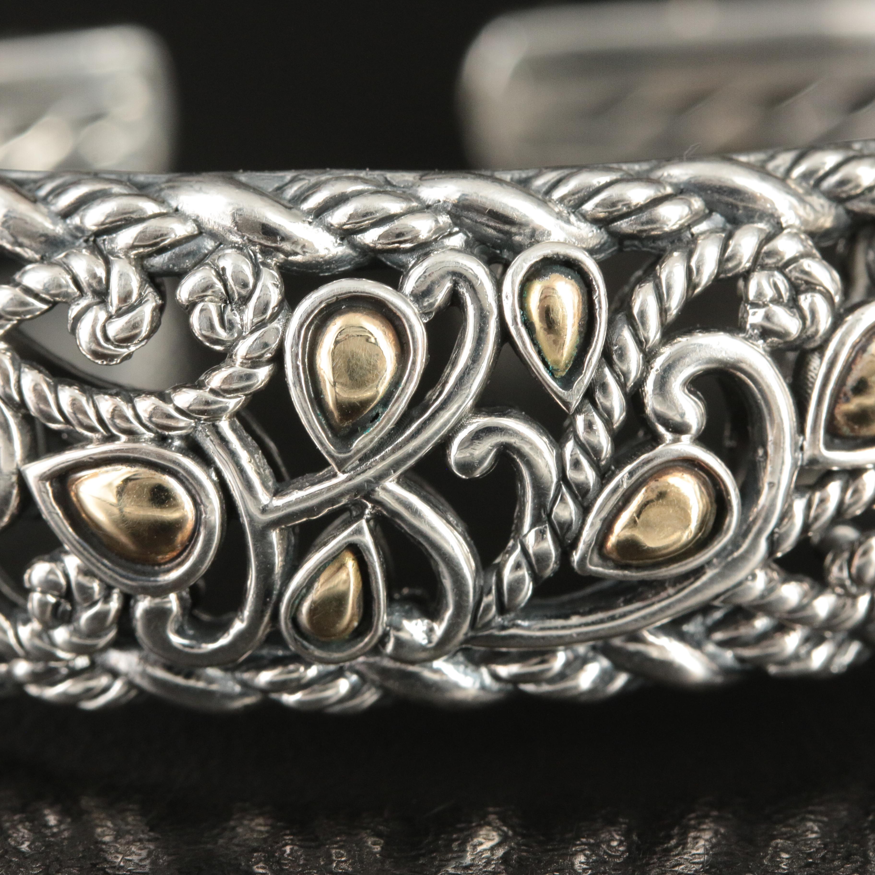 JAi John Hardy Sterling Cuff Bracelet with 14K Accents