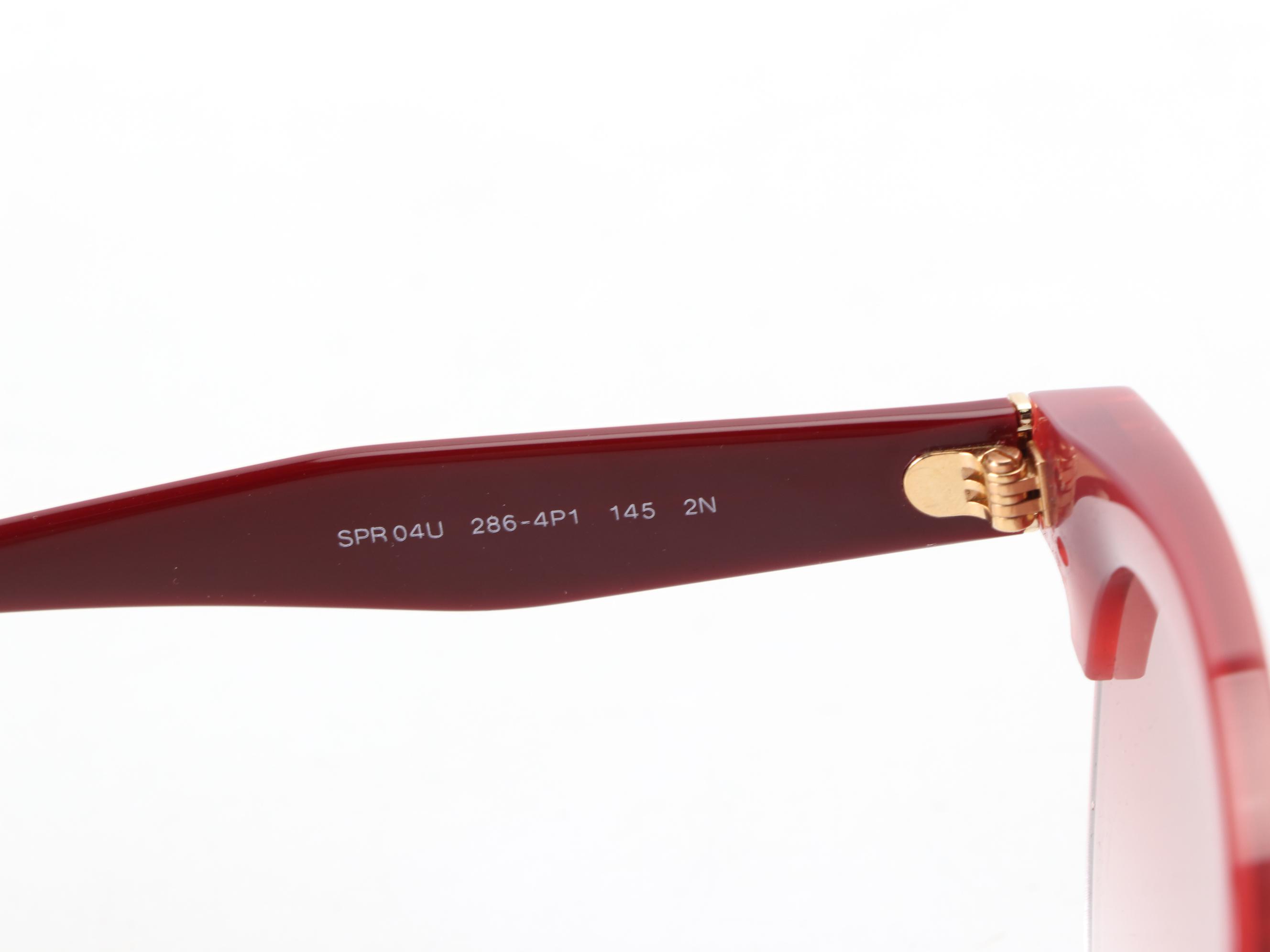 Prada SPR04U Half Rim Sunglasses with Case and Box