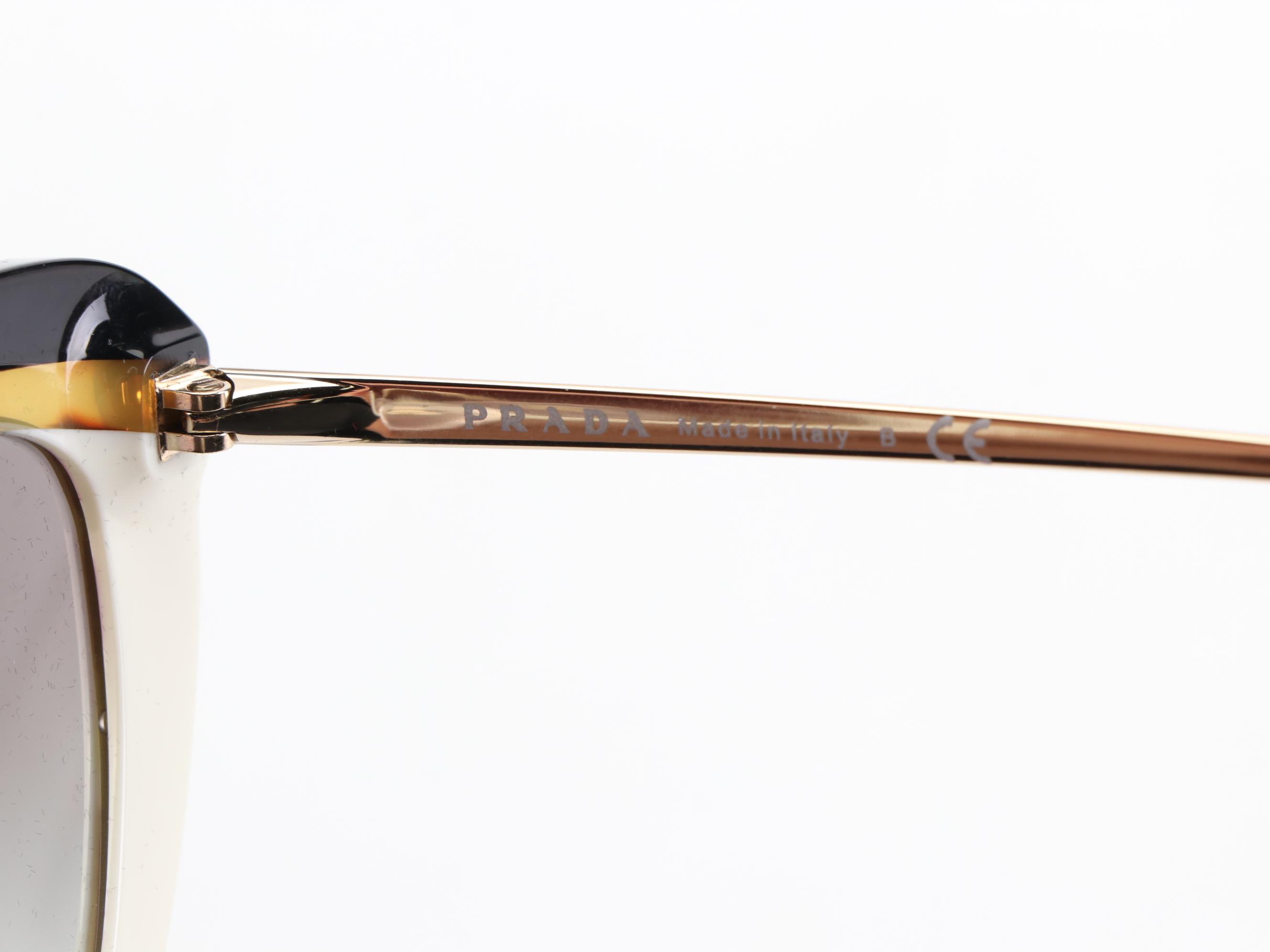 Prada SPR25X Cat Eye Sunglasses with Case and Box