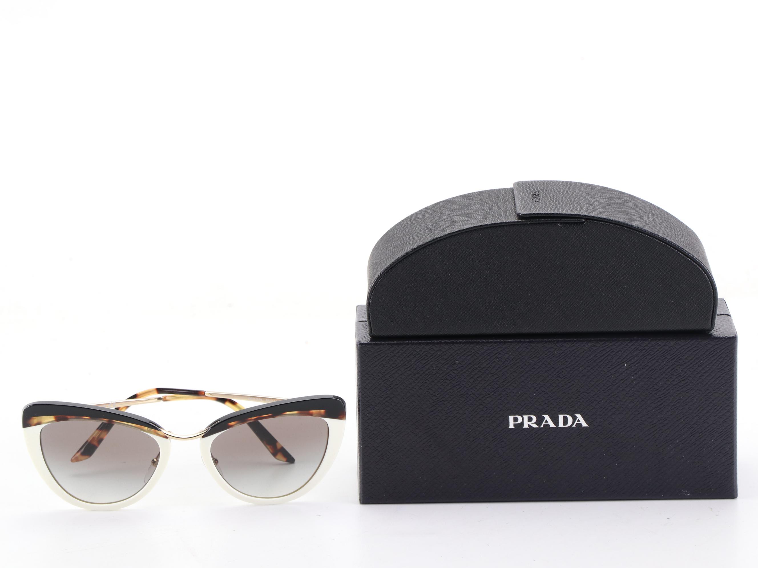 Prada SPR25X Cat Eye Sunglasses with Case and Box