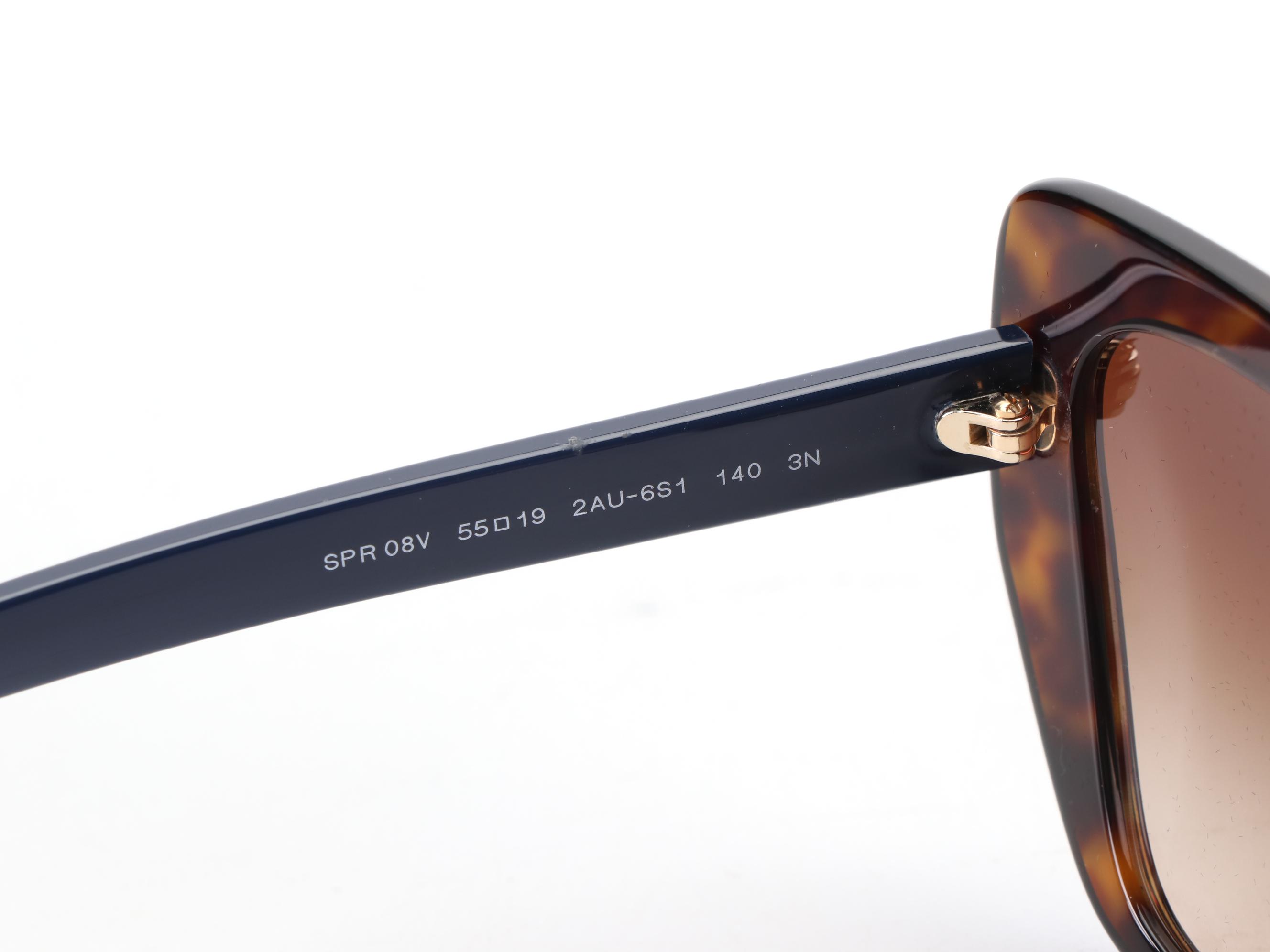 Prada SPR08V Catwalk Havana Sunglasses with Case and Box