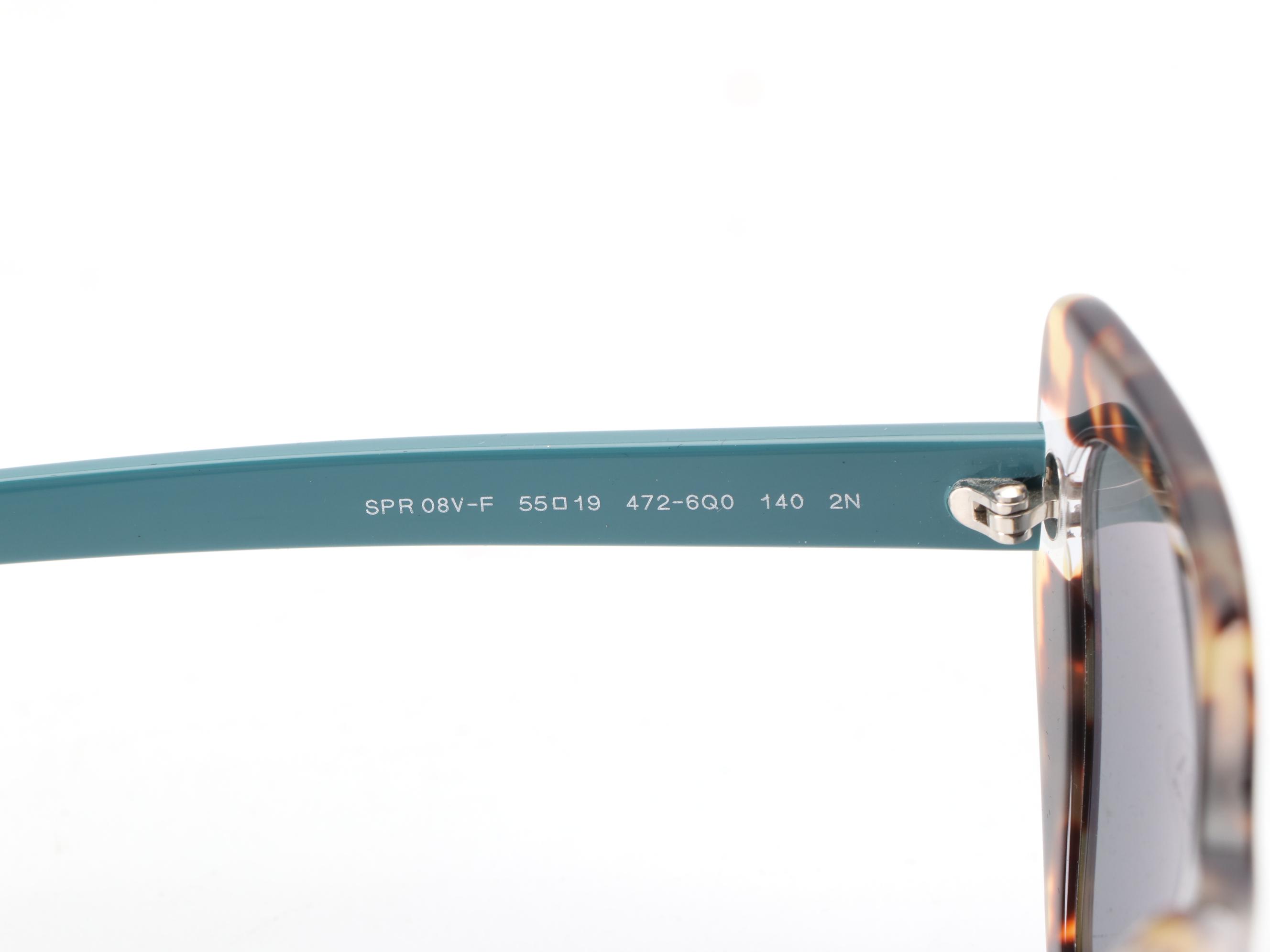 Prada SPR08V-F Catwalk Havana Sunglasses with Case and Box