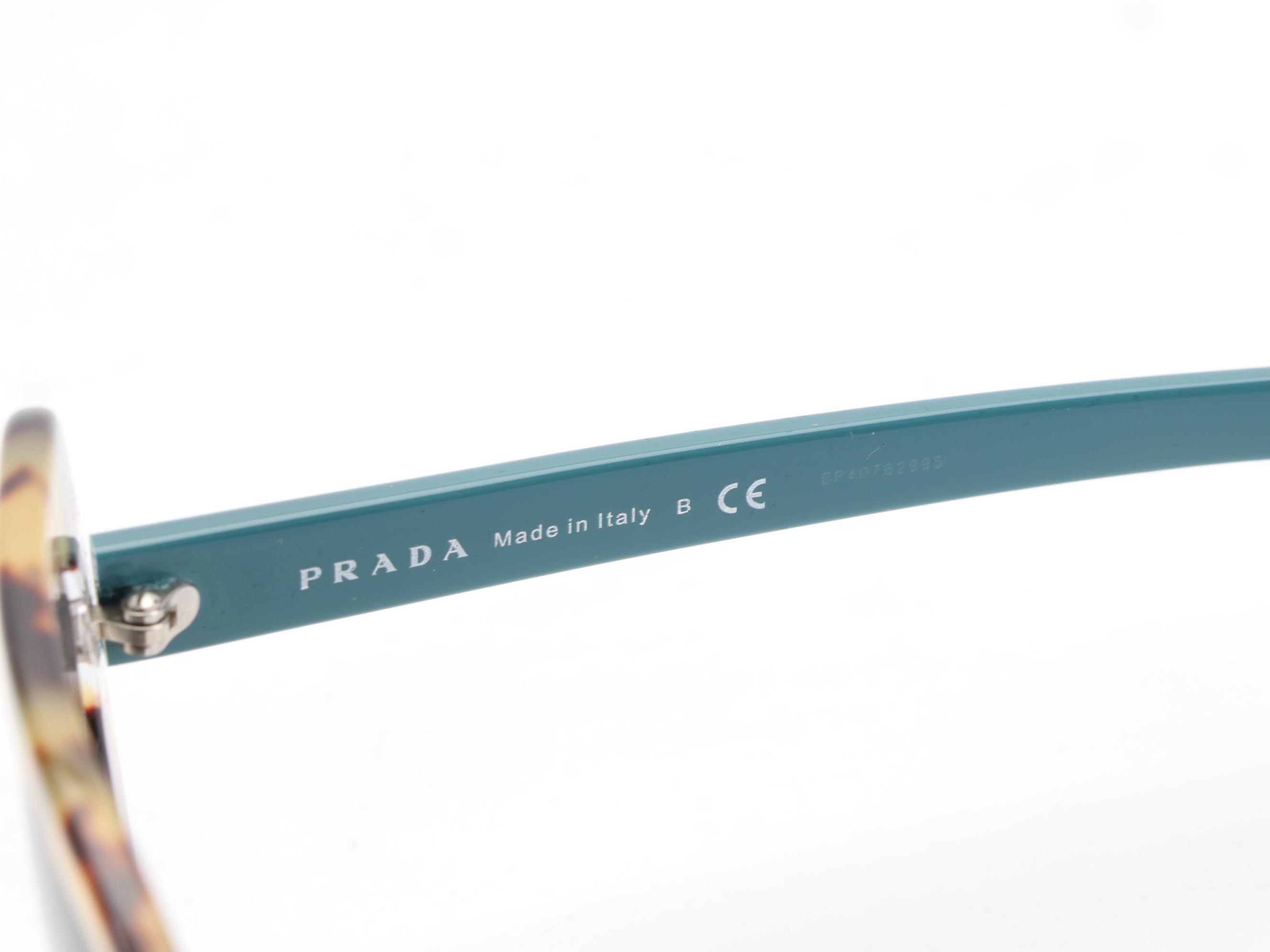 Prada SPR08V-F Catwalk Havana Sunglasses with Case and Box