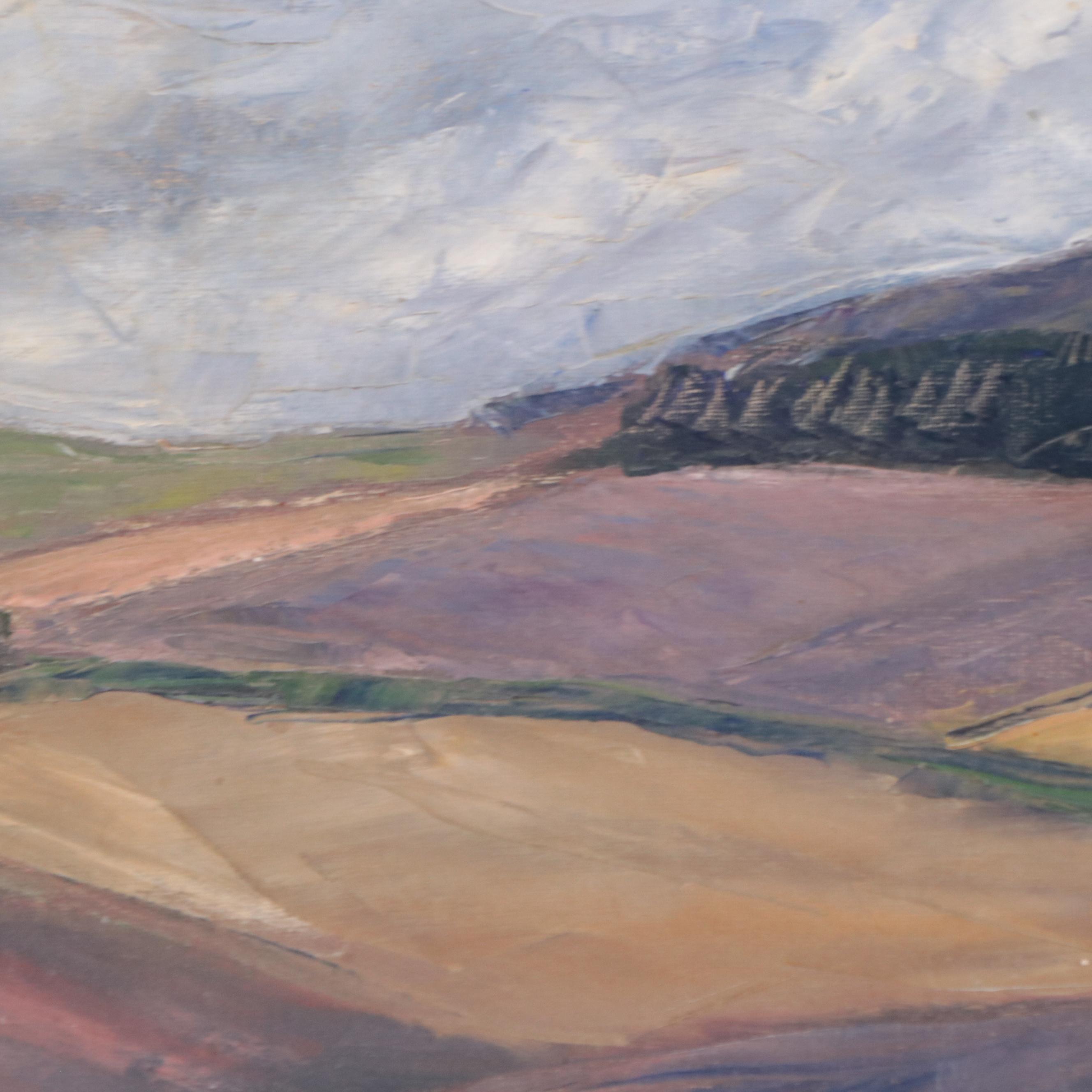 Valley Landscape Oil Painting, 1935