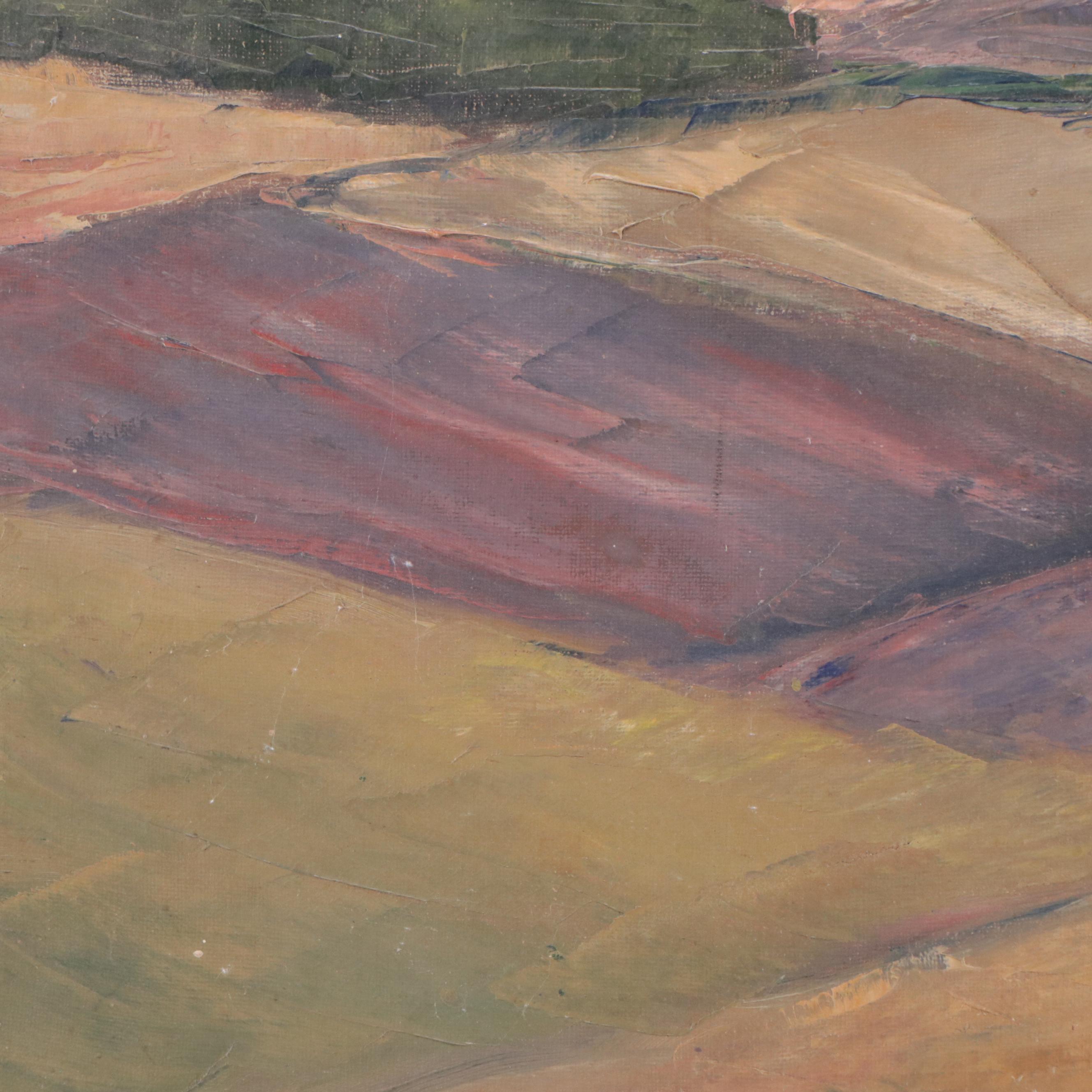 Valley Landscape Oil Painting, 1935