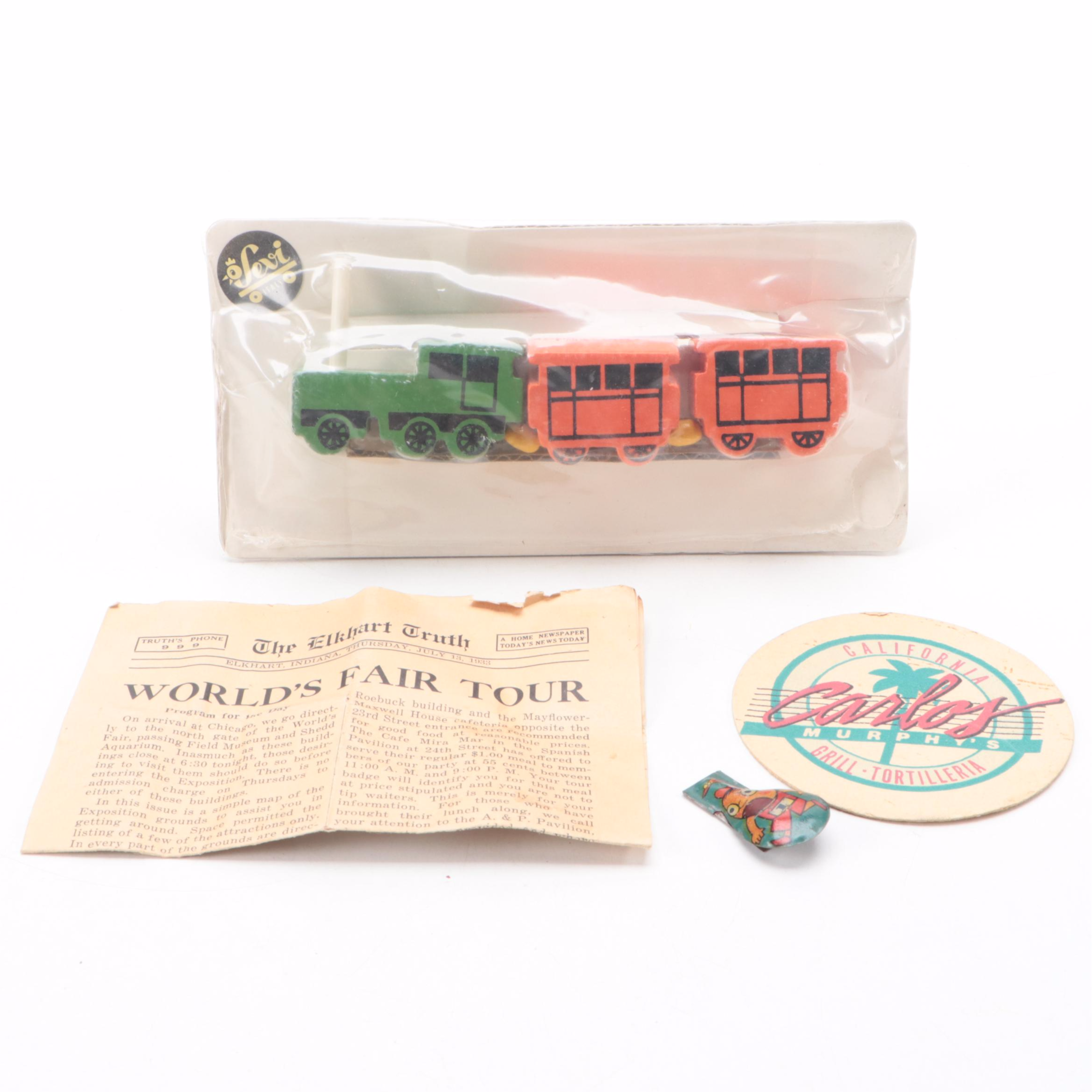 Hand-Stitched Felt Cloth, Powder Compacts, Souvenirs, Mini-Radio, More