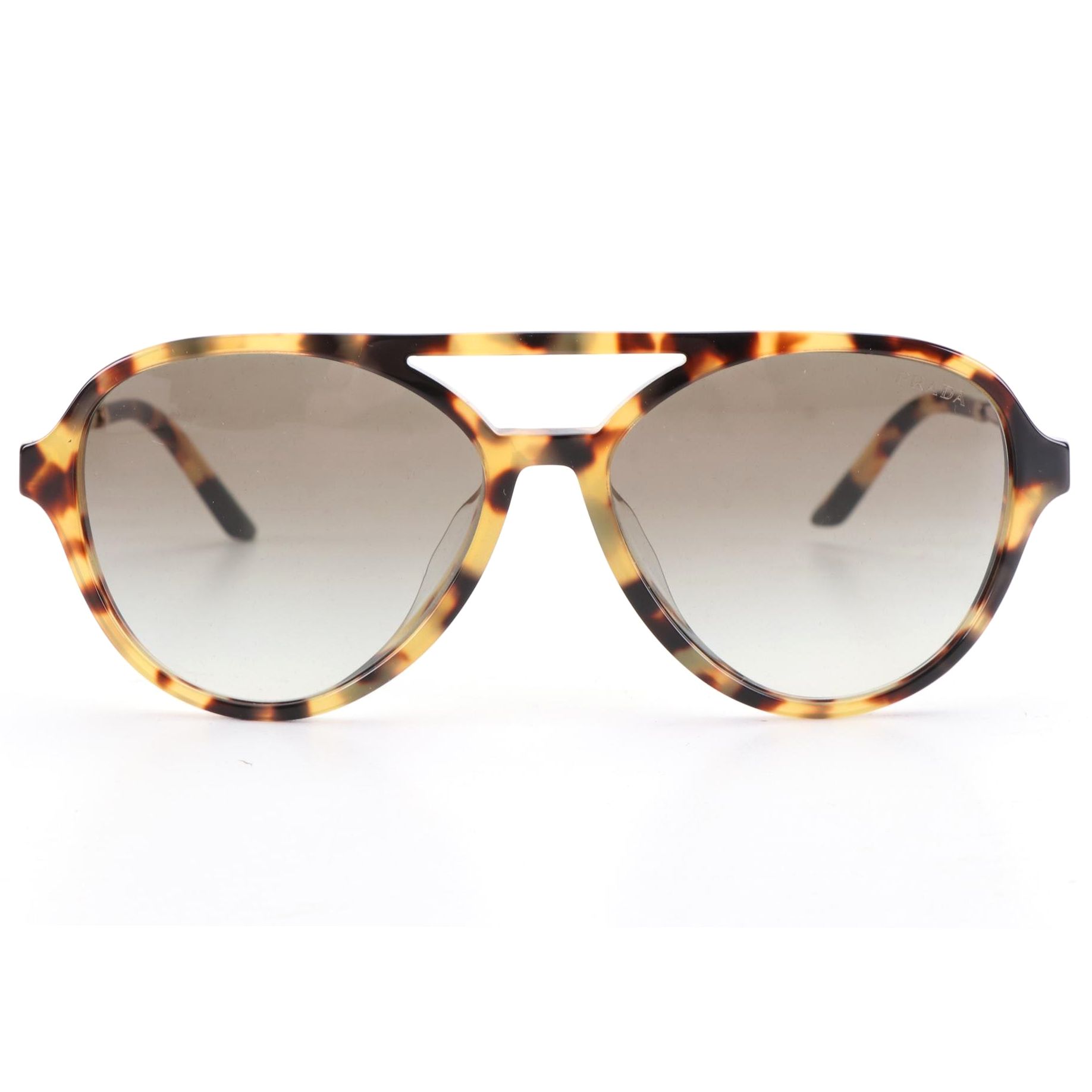 Prada SPR13W-F Havana Sunglasses with Case and Box