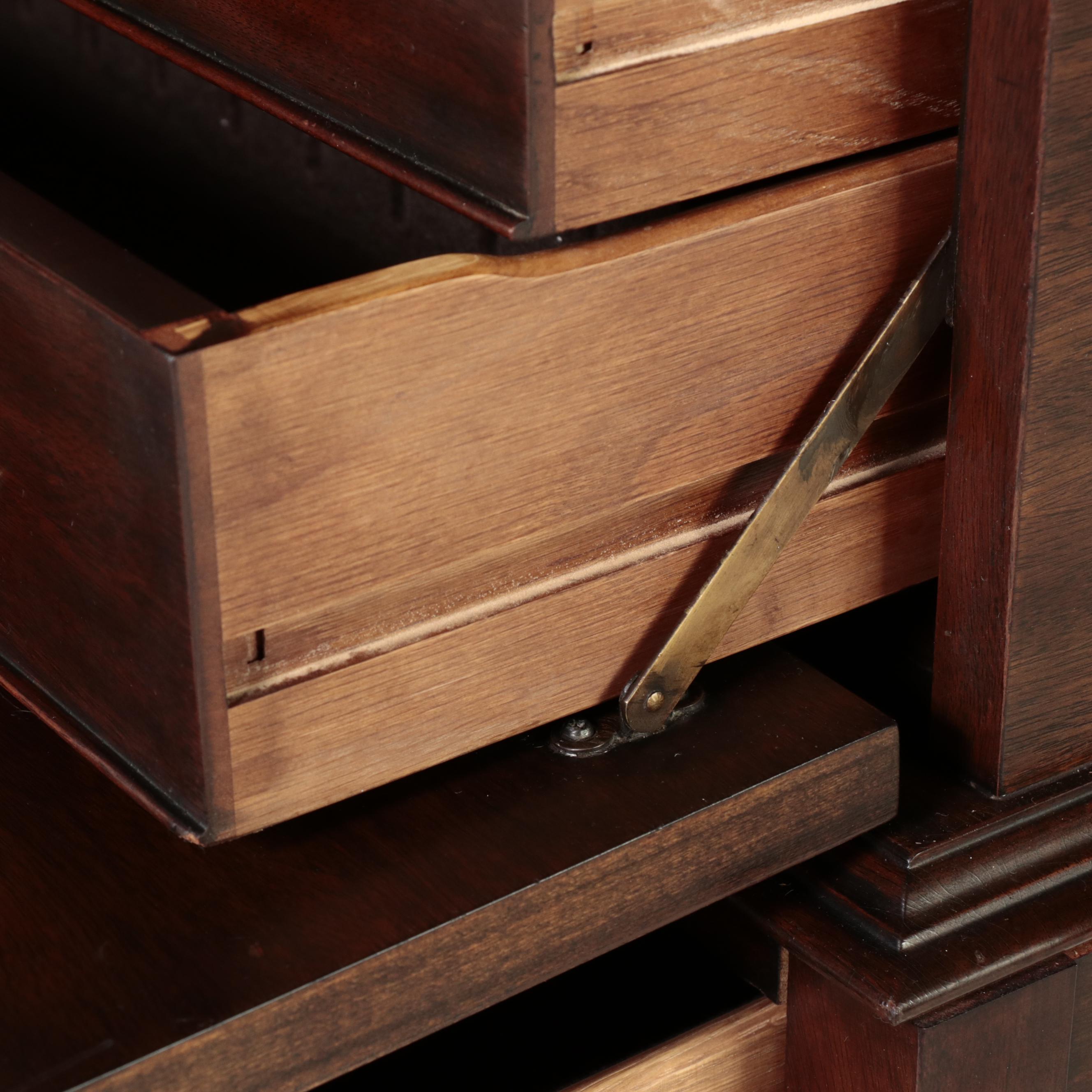 Henkel-Harris "Virginia Galleries" Mahogany Silver Chest-on-Stand, dated 1970