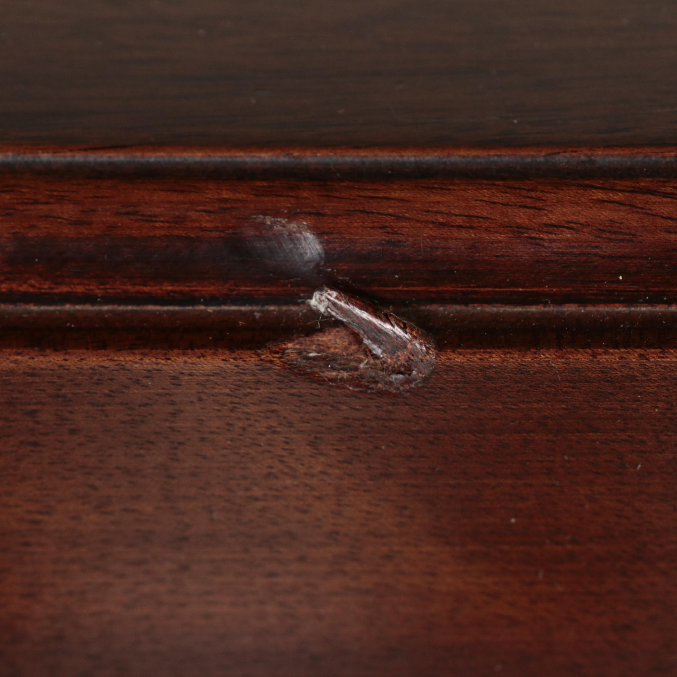 Henkel-Harris "Virginia Galleries" Mahogany Silver Chest-on-Stand, dated 1970