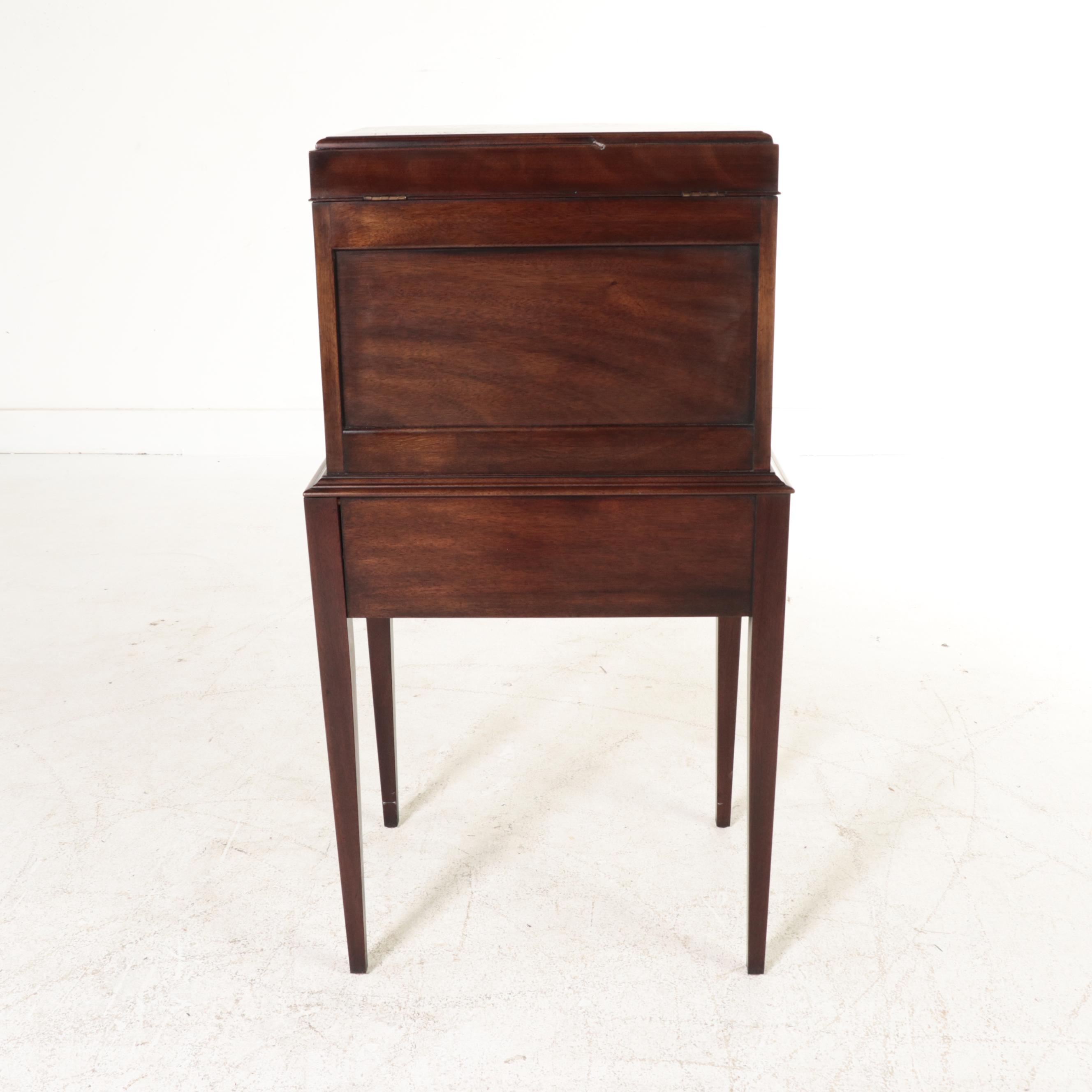 Henkel-Harris "Virginia Galleries" Mahogany Silver Chest-on-Stand, dated 1970