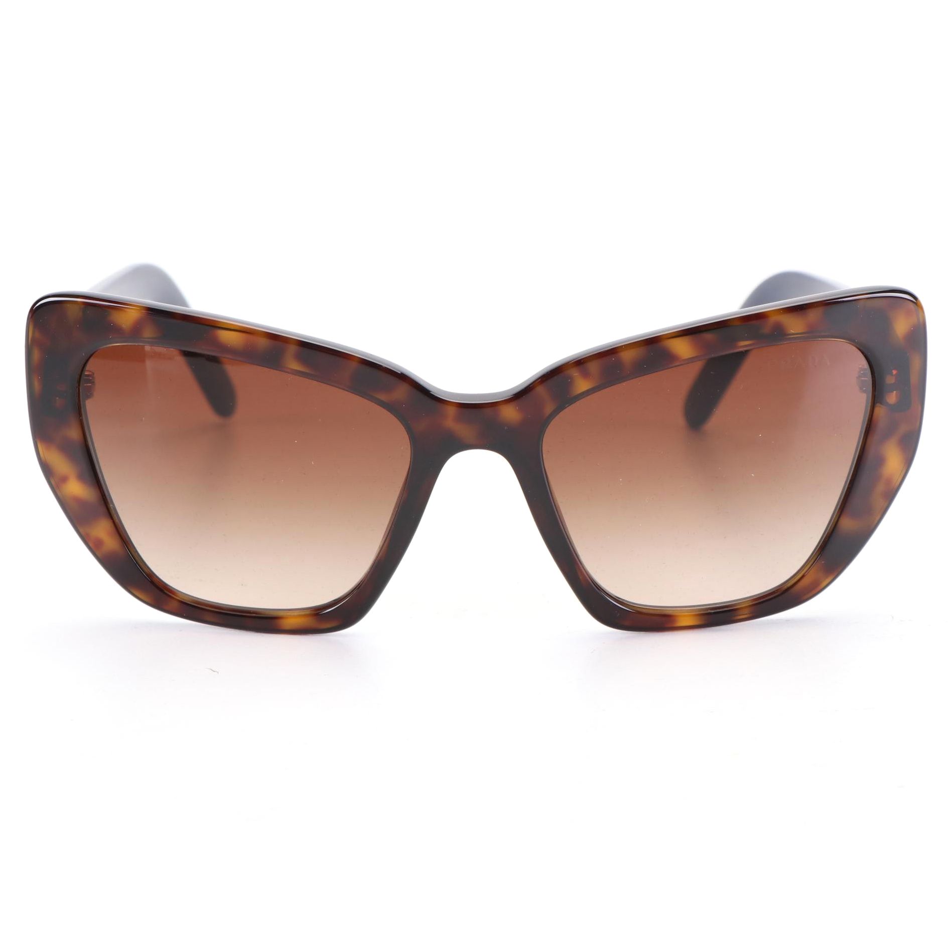 Prada SPR08V Catwalk Havana Sunglasses with Case and Box