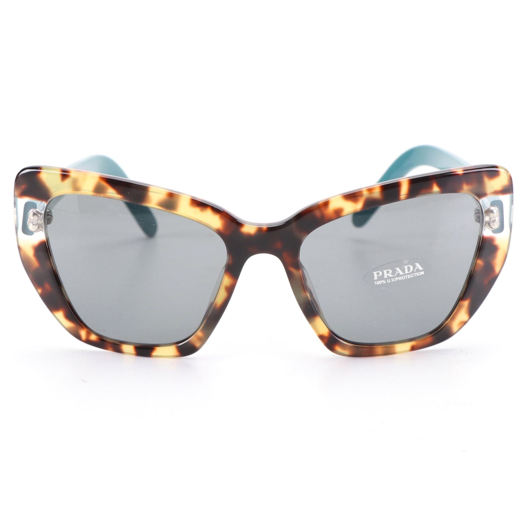 Prada SPR08V-F Catwalk Havana Sunglasses with Case and Box