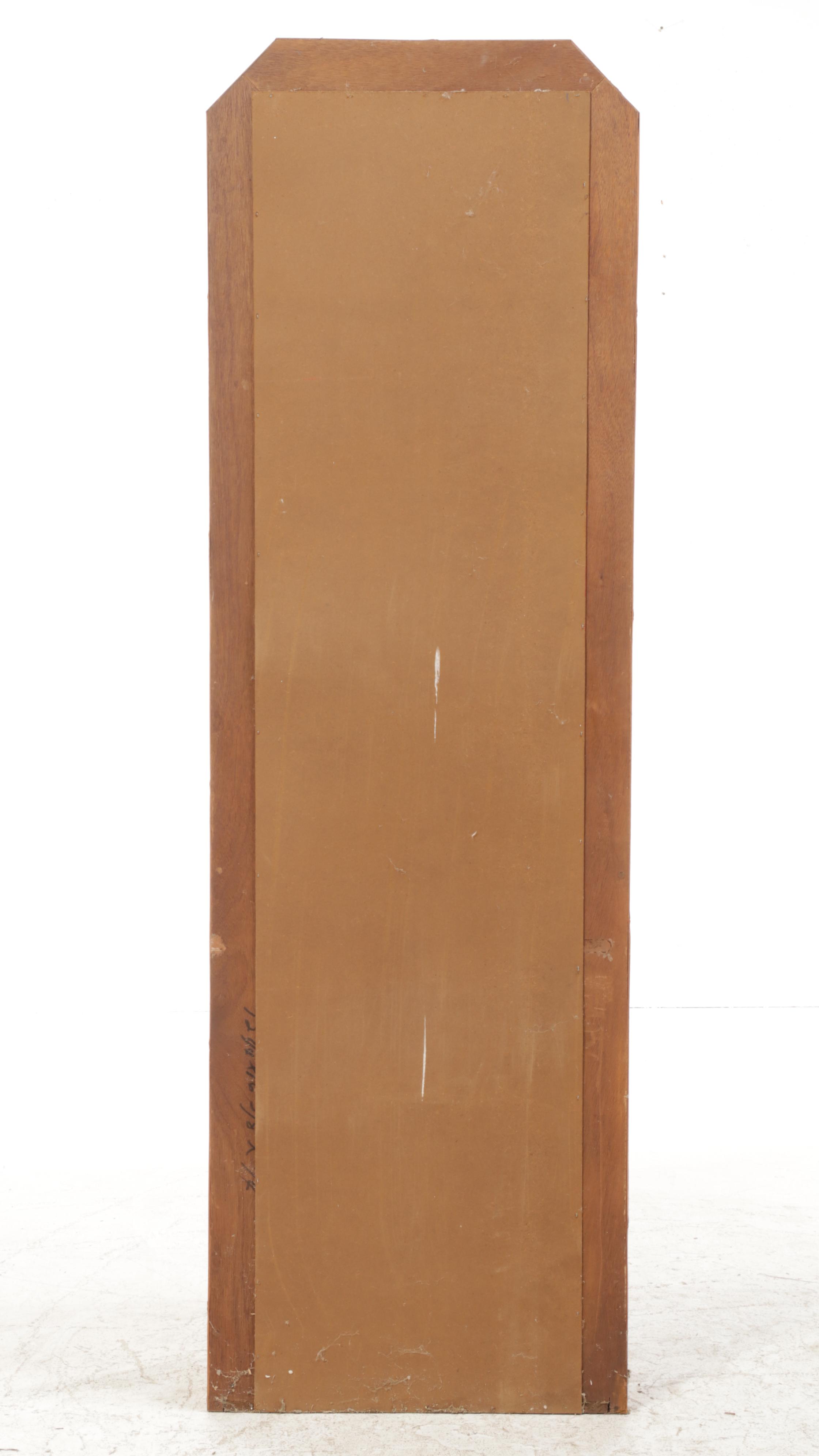 Faux-Tortoise Shell Split-Bamboo Mirrored Hall Stand