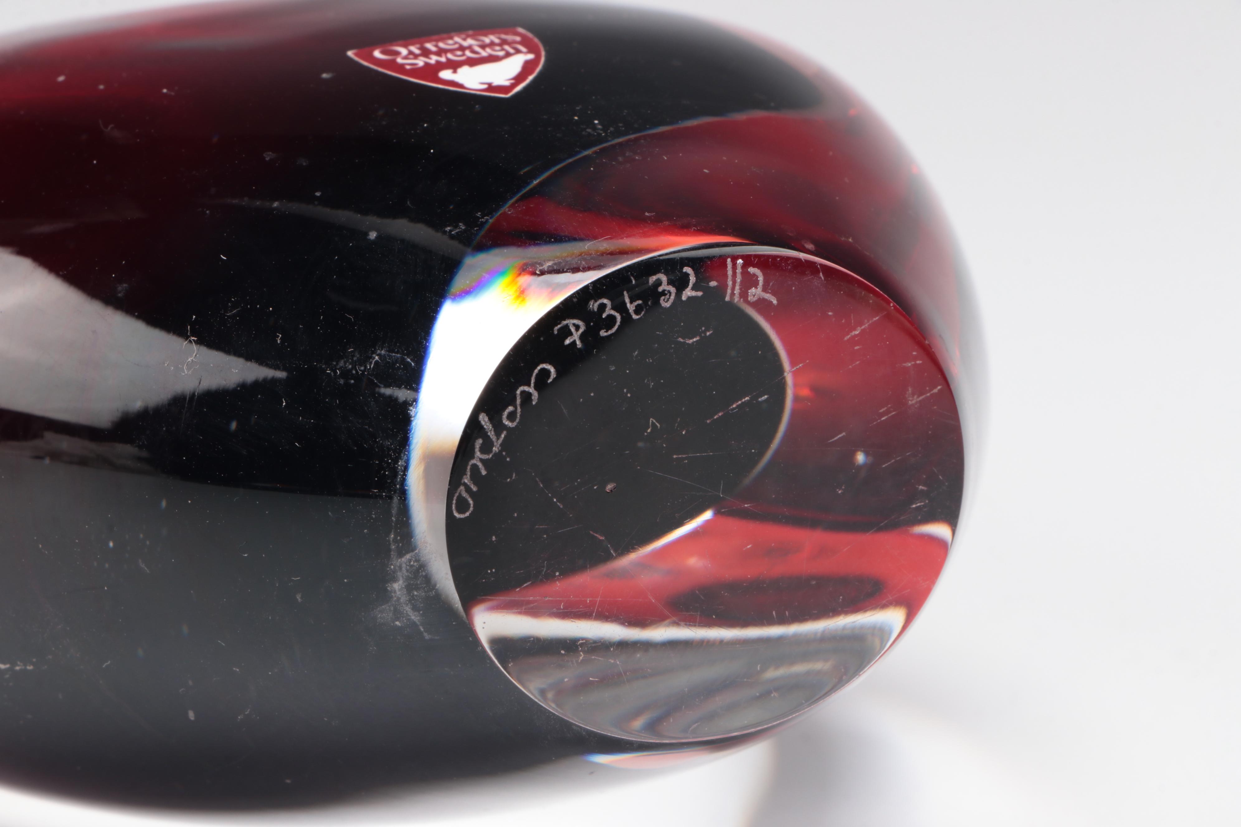 Orrefors "Sommerso" Glass Vase Designed by Sven Palmqvist