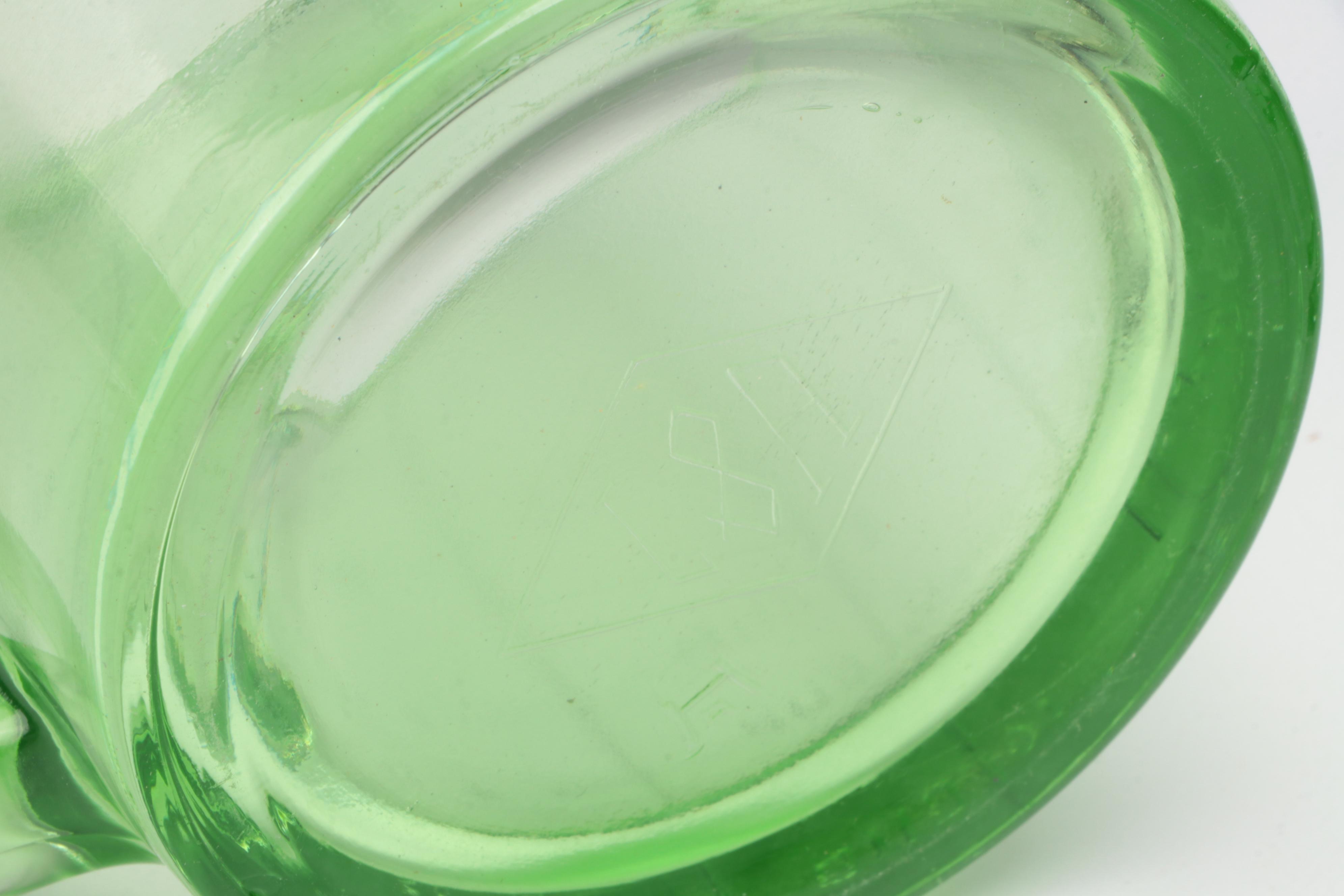 Ekco A&J Egg Beater with Uranium Glass Kitchenware, Early to Mid 20th Century