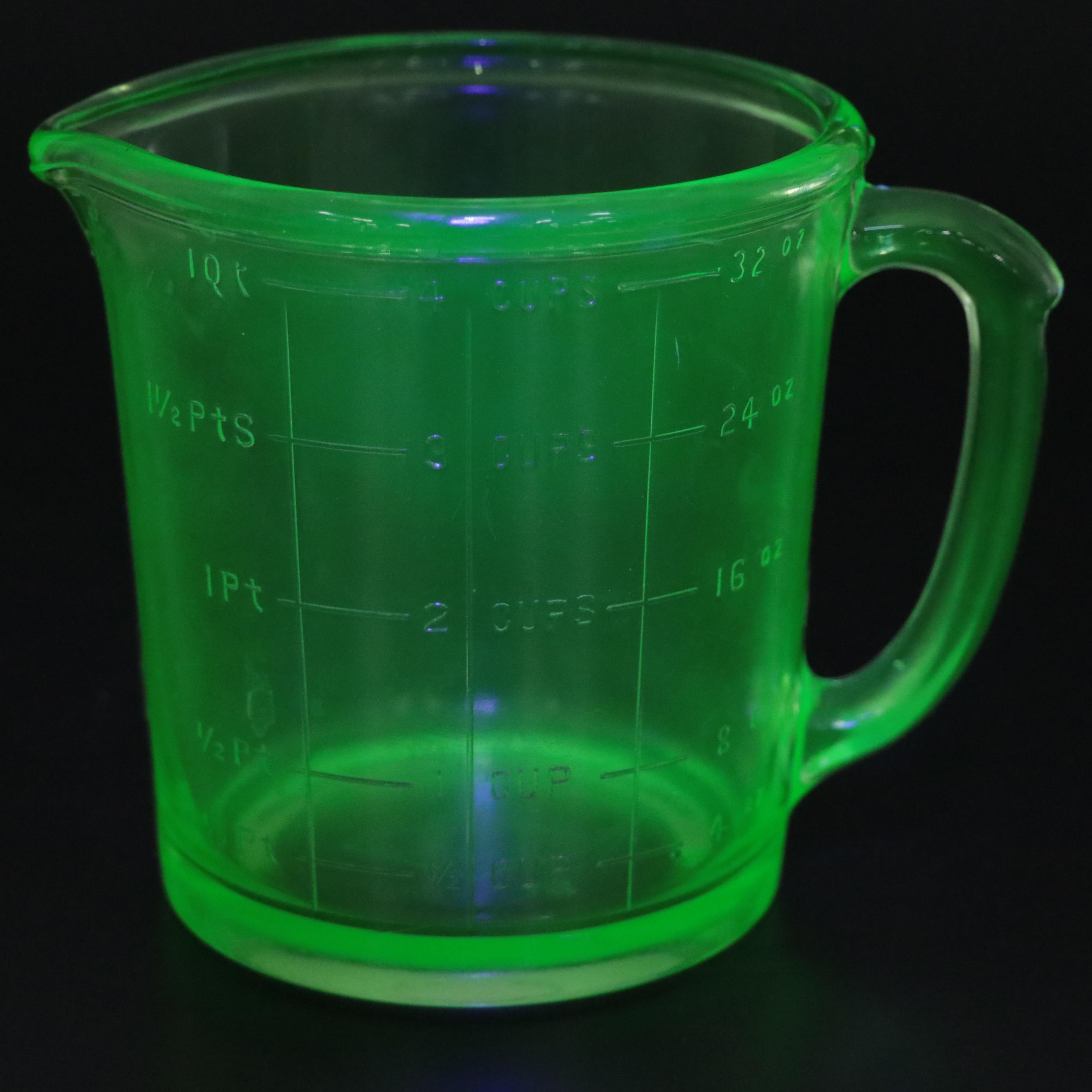 Ekco A&J Egg Beater with Uranium Glass Kitchenware, Early to Mid 20th Century