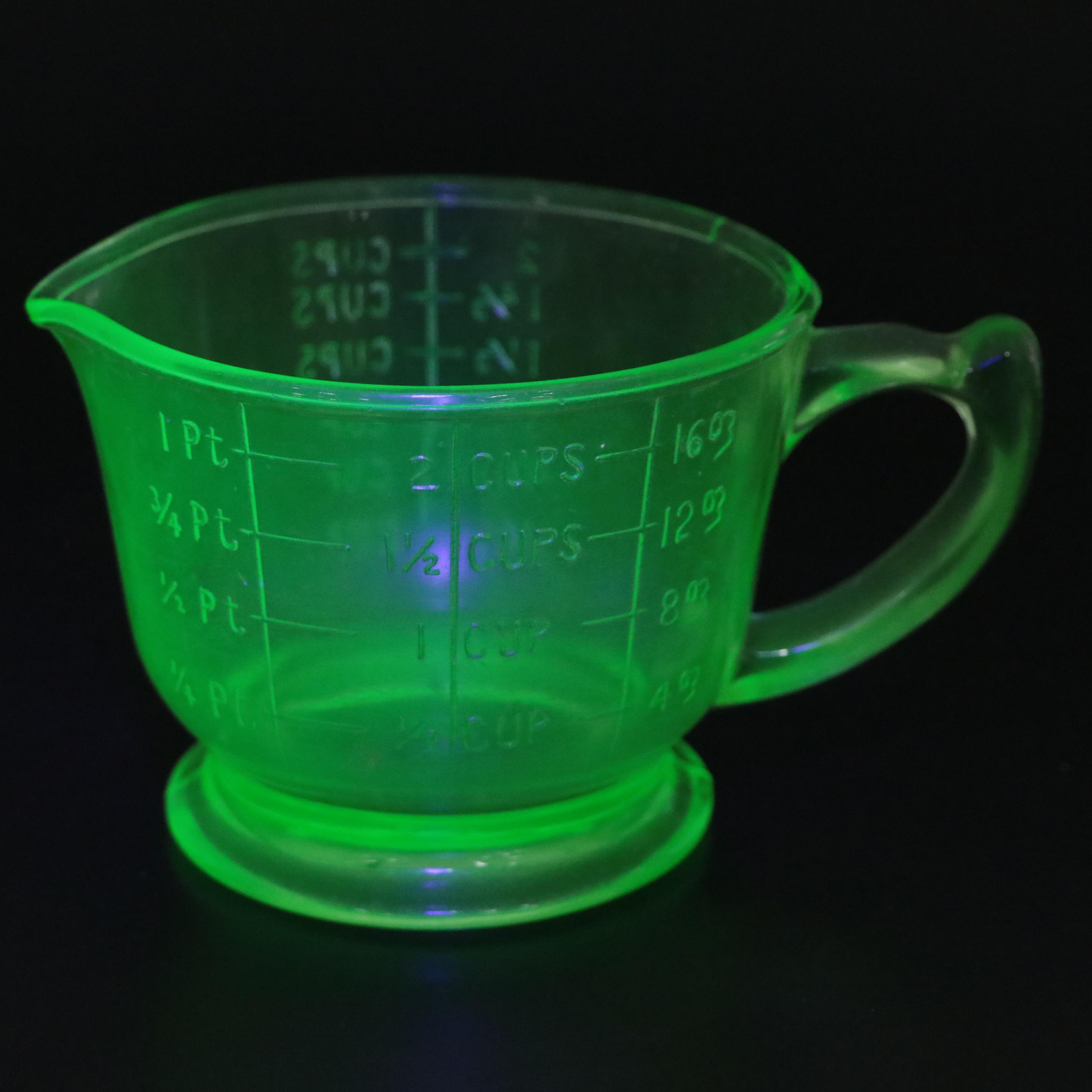 Ekco A&J Egg Beater with Uranium Glass Kitchenware, Early to Mid 20th Century