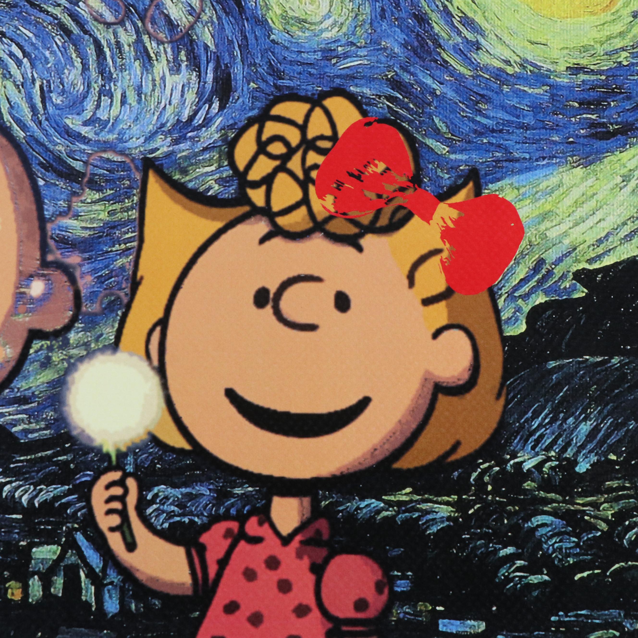 Death NYC Pop Art Graphic Print of Charlie Brown x Starry Night