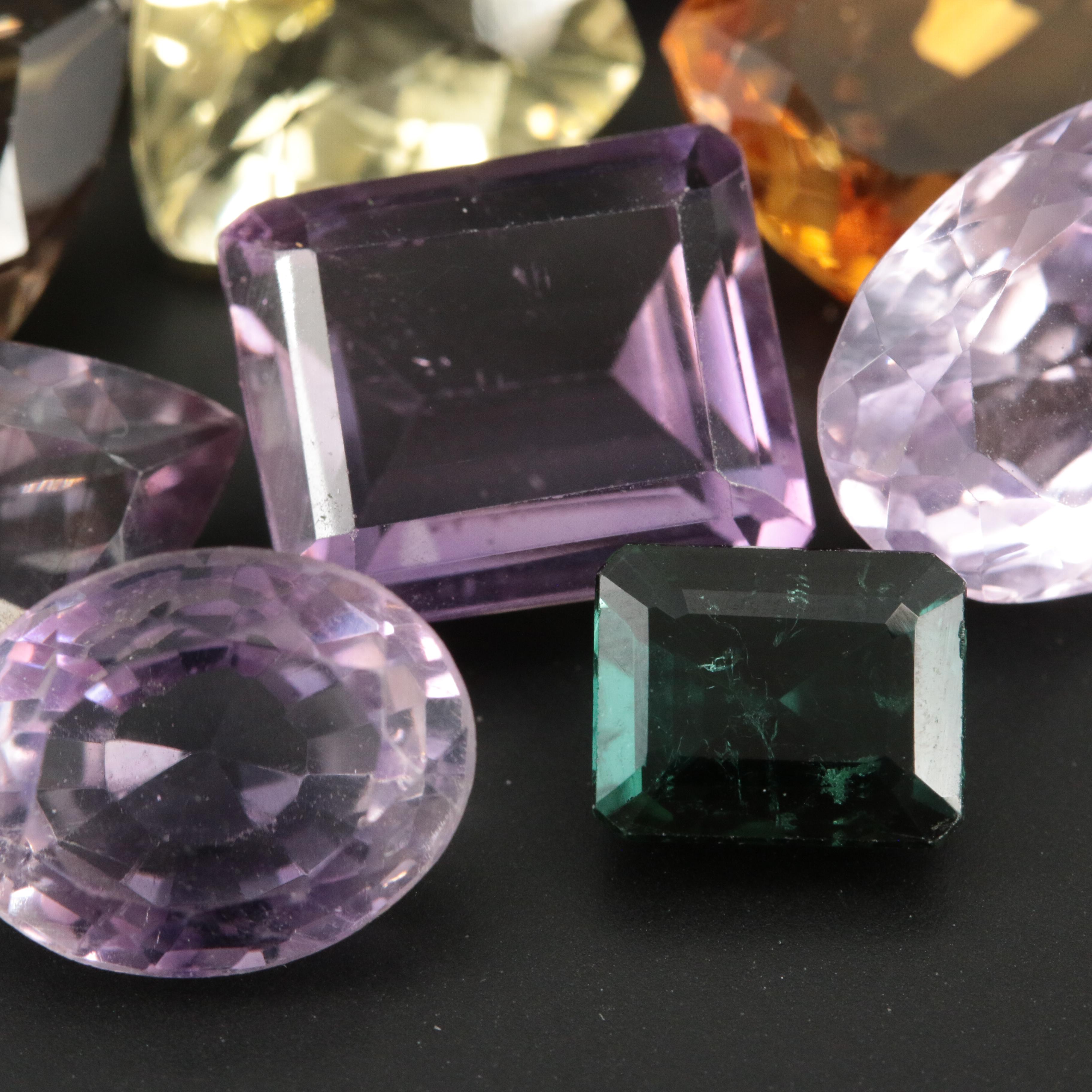 Loose Amethyst, Citrine and Gemstones