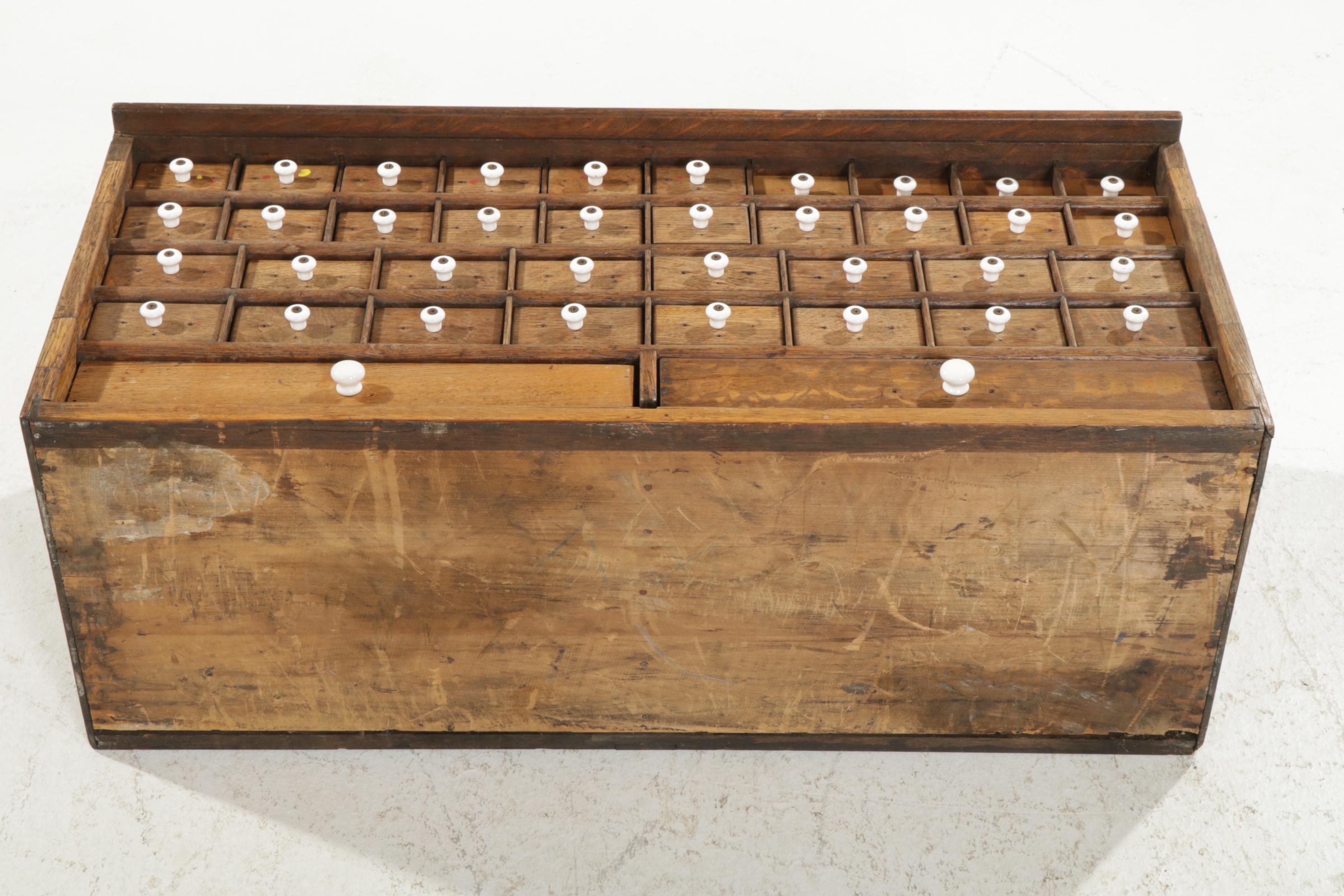 Oak Tabletop Cabinet, Early 20th Century