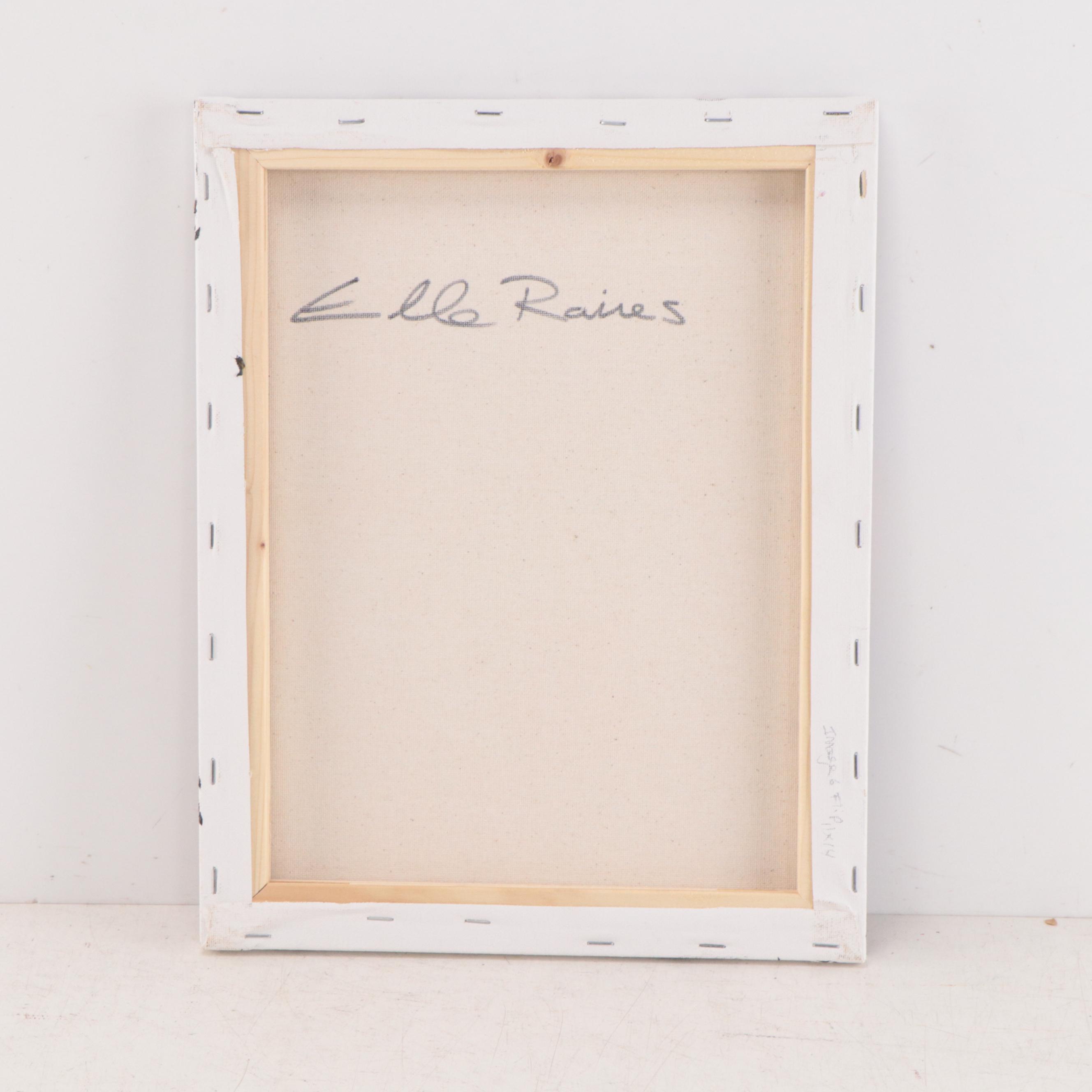 Elle Raines Acrylic Painting of Sheep, 21st Century