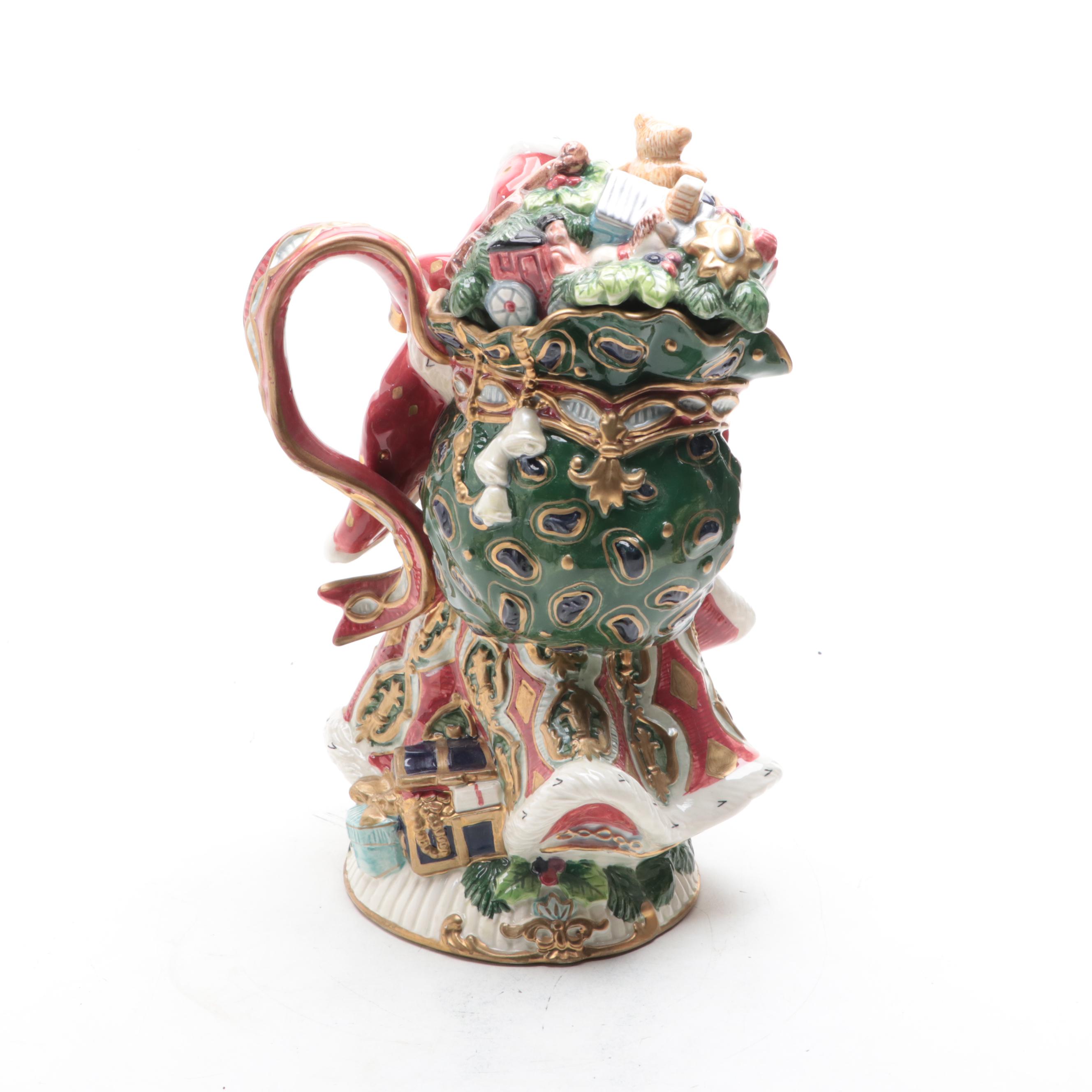 Fitz and Floyd Christmas Themed Teapots