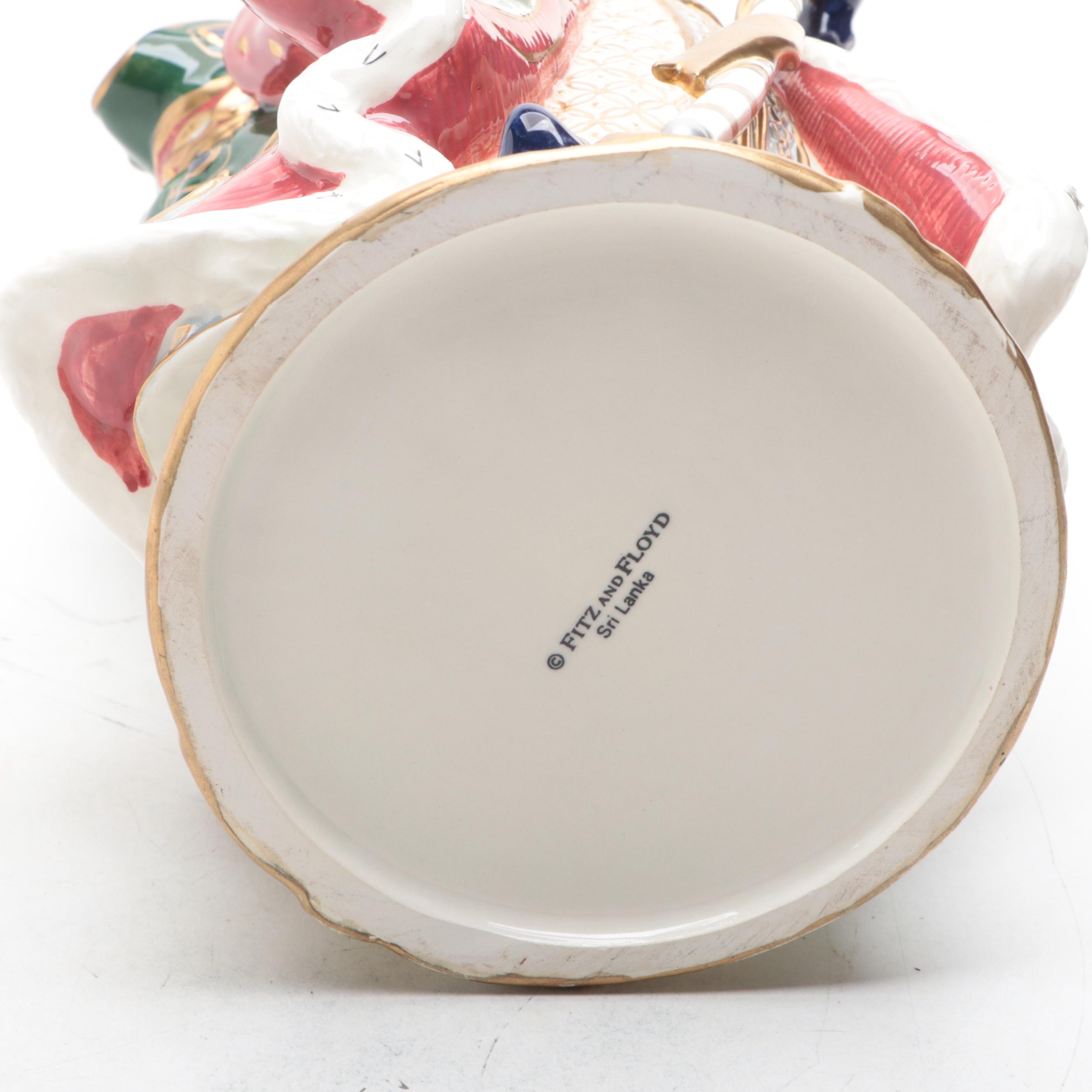 Fitz and Floyd Christmas Themed Teapots