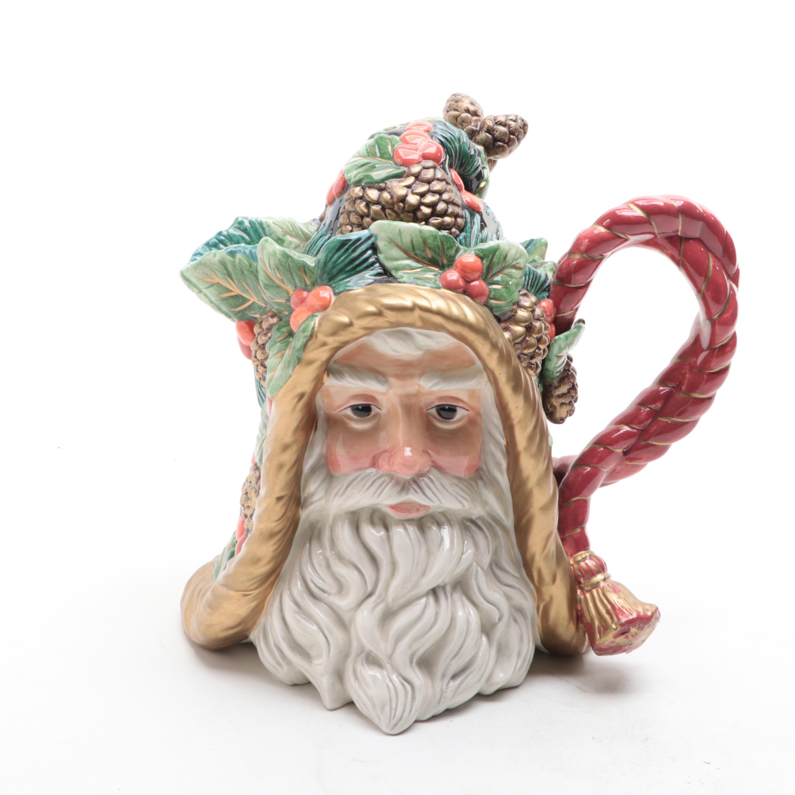 Fitz and Floyd Christmas Themed Teapots