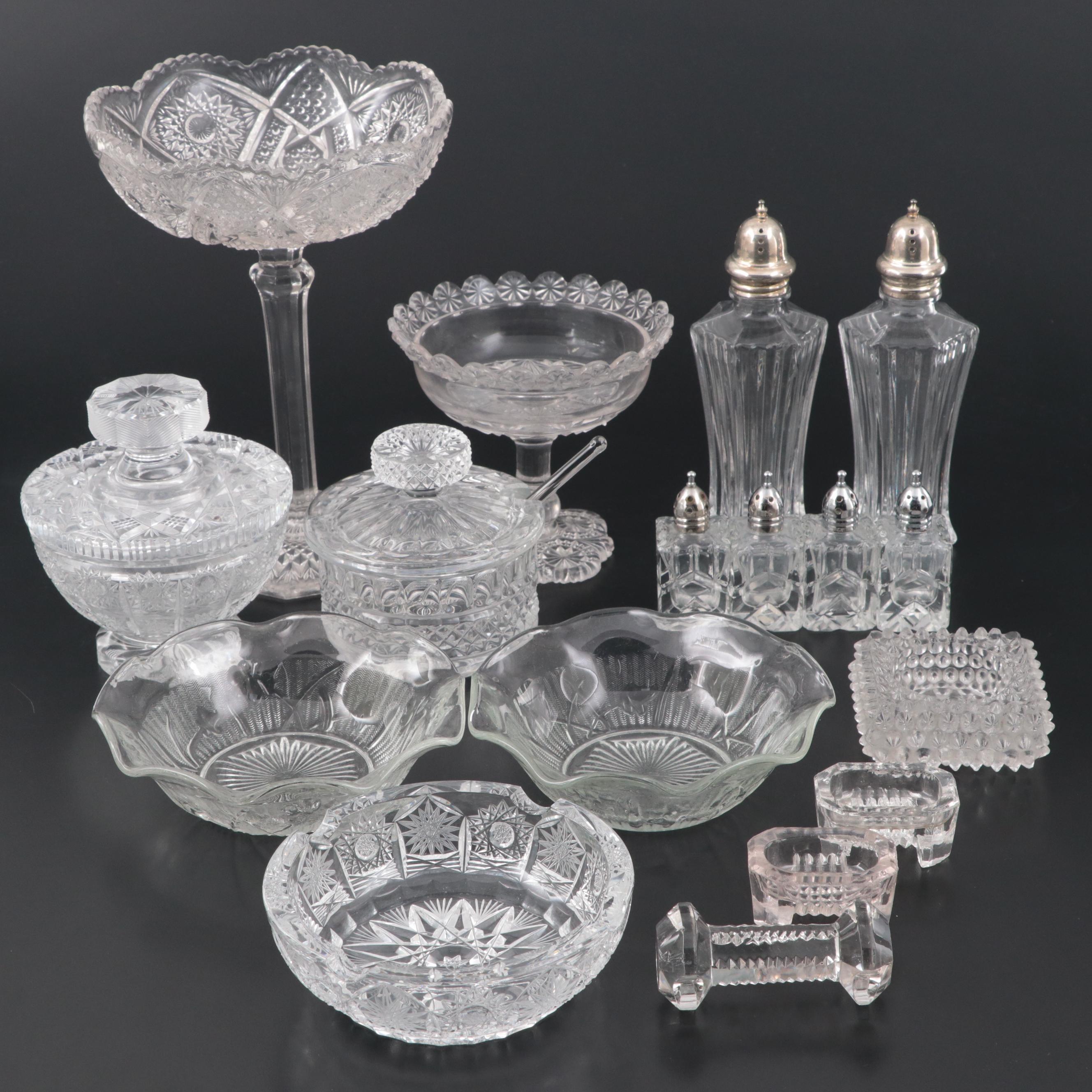 American Brilliant Style and with Other Cut and Pressed Glass Tableware