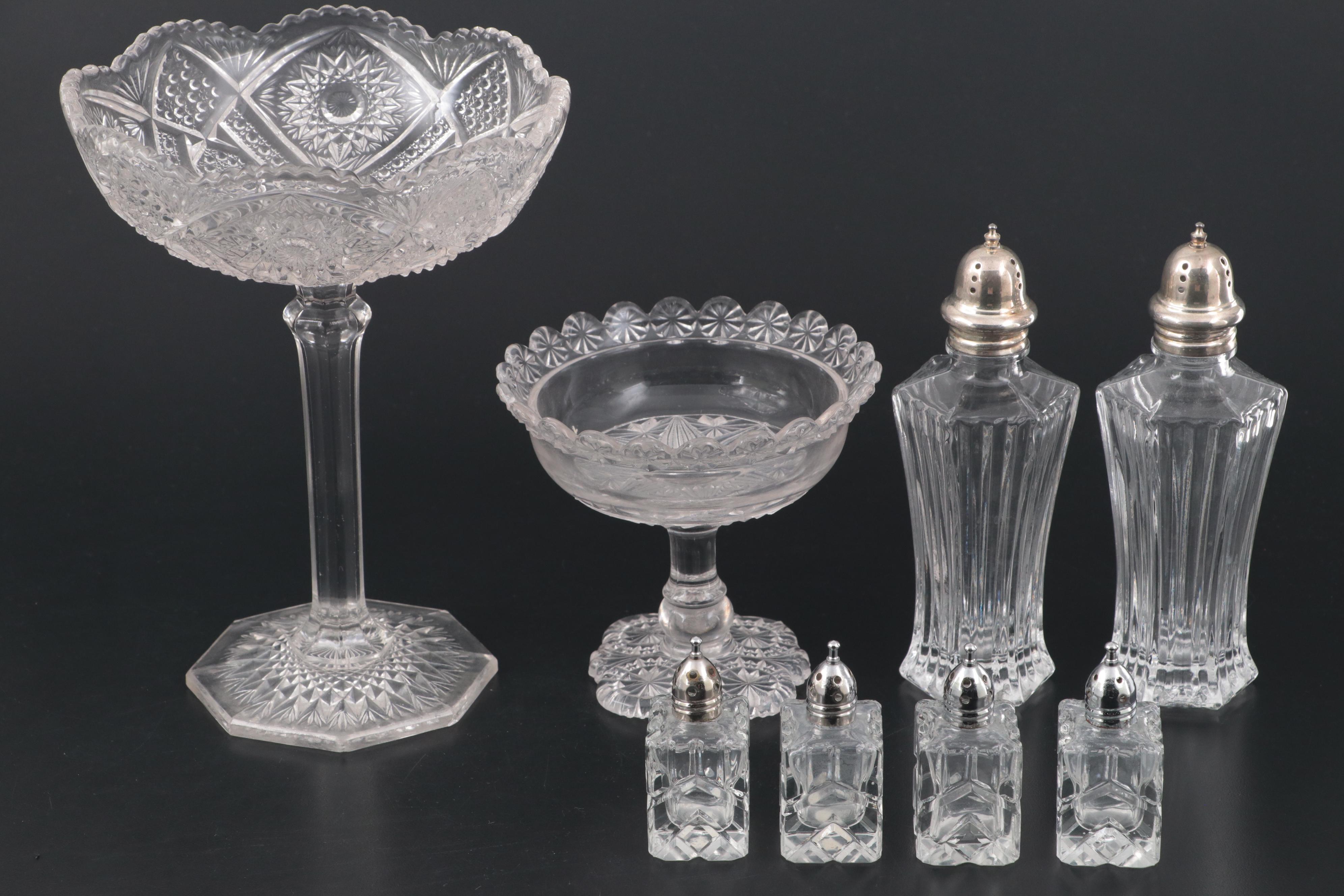 American Brilliant Style and with Other Cut and Pressed Glass Tableware