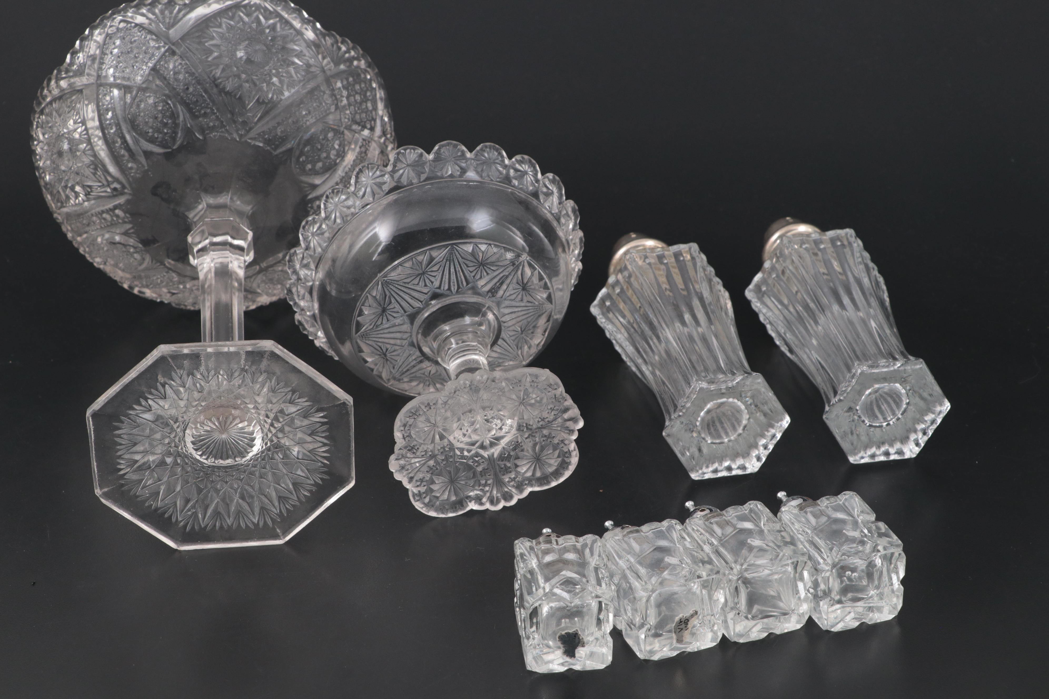 American Brilliant Style and with Other Cut and Pressed Glass Tableware