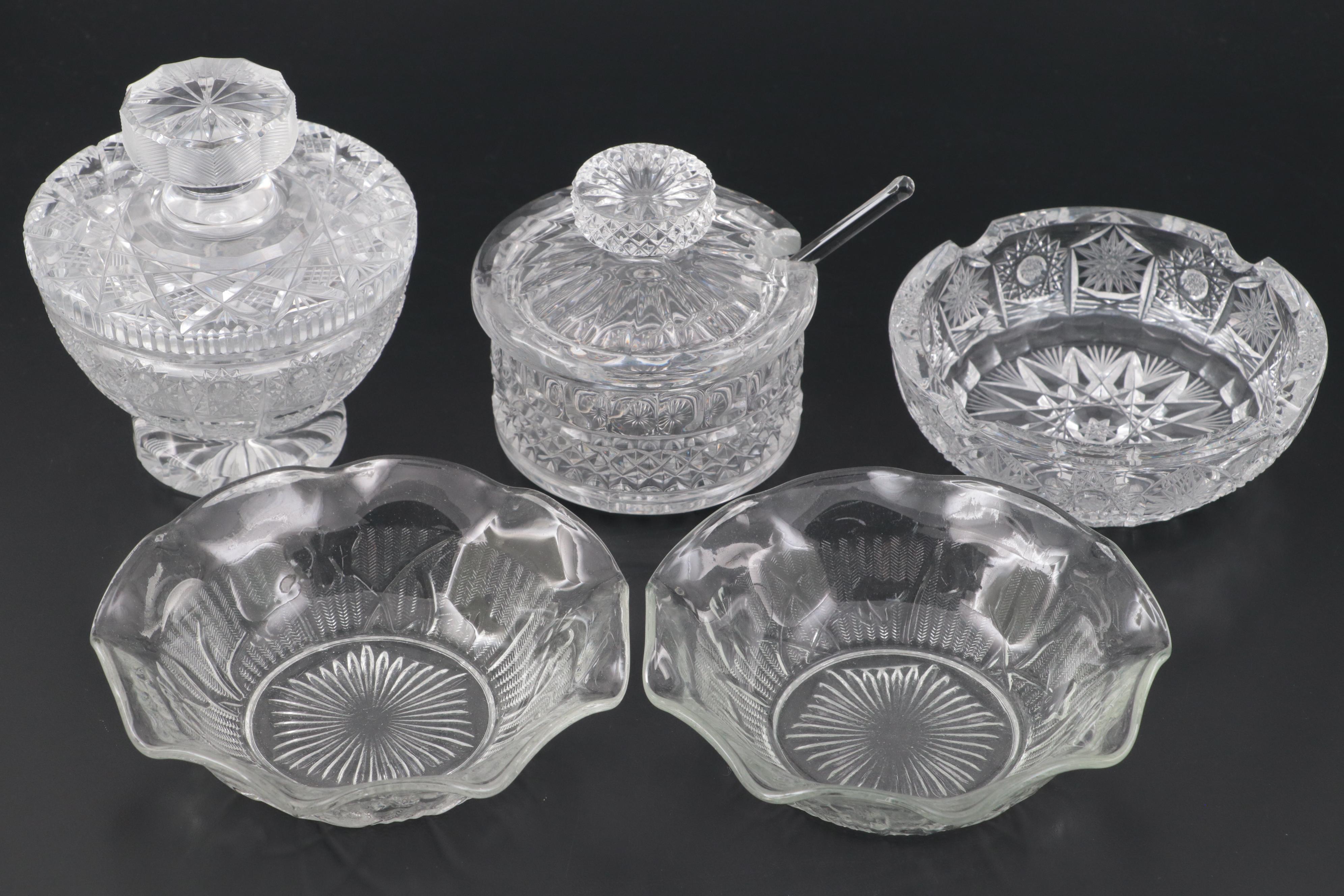 American Brilliant Style and with Other Cut and Pressed Glass Tableware