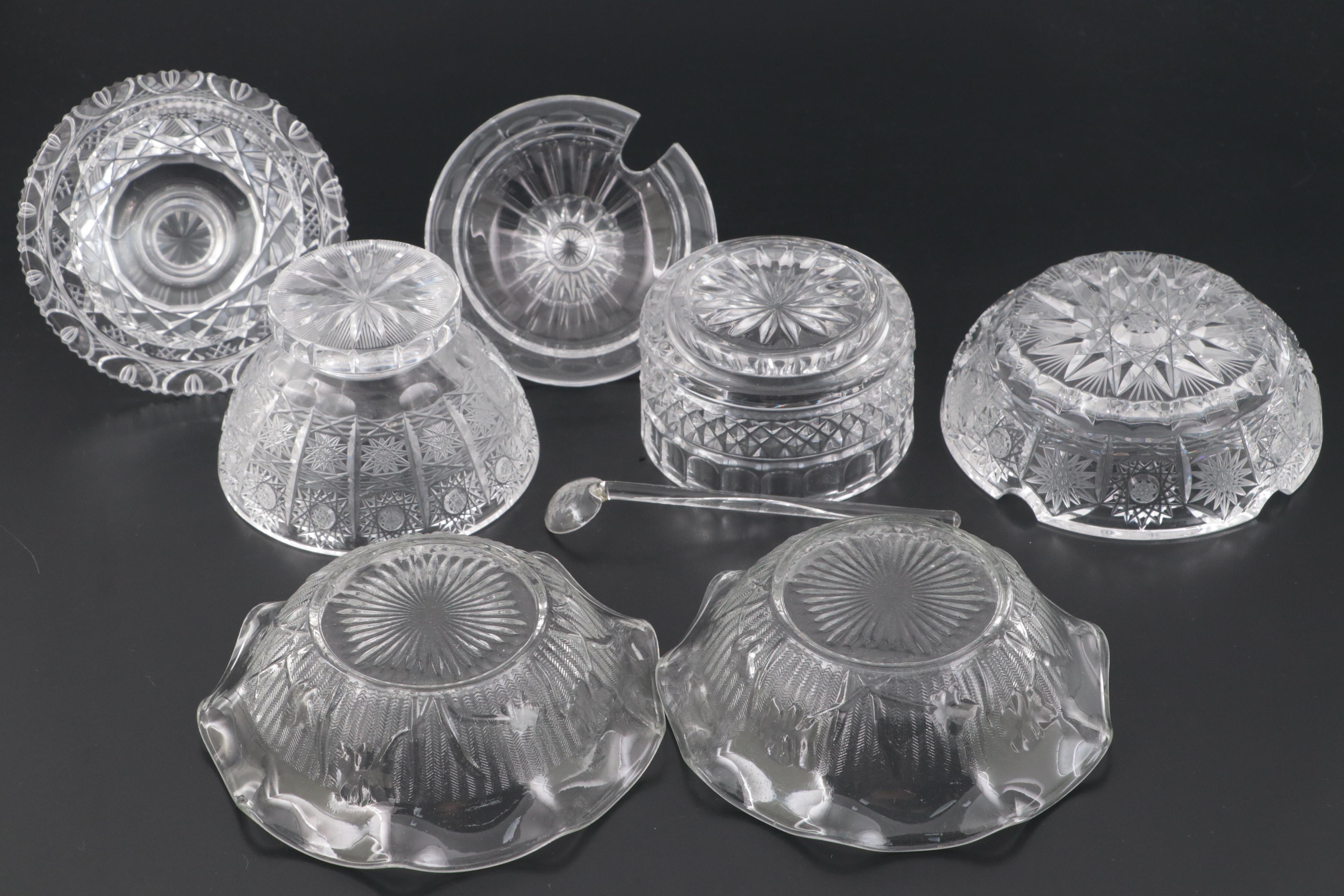 American Brilliant Style and with Other Cut and Pressed Glass Tableware