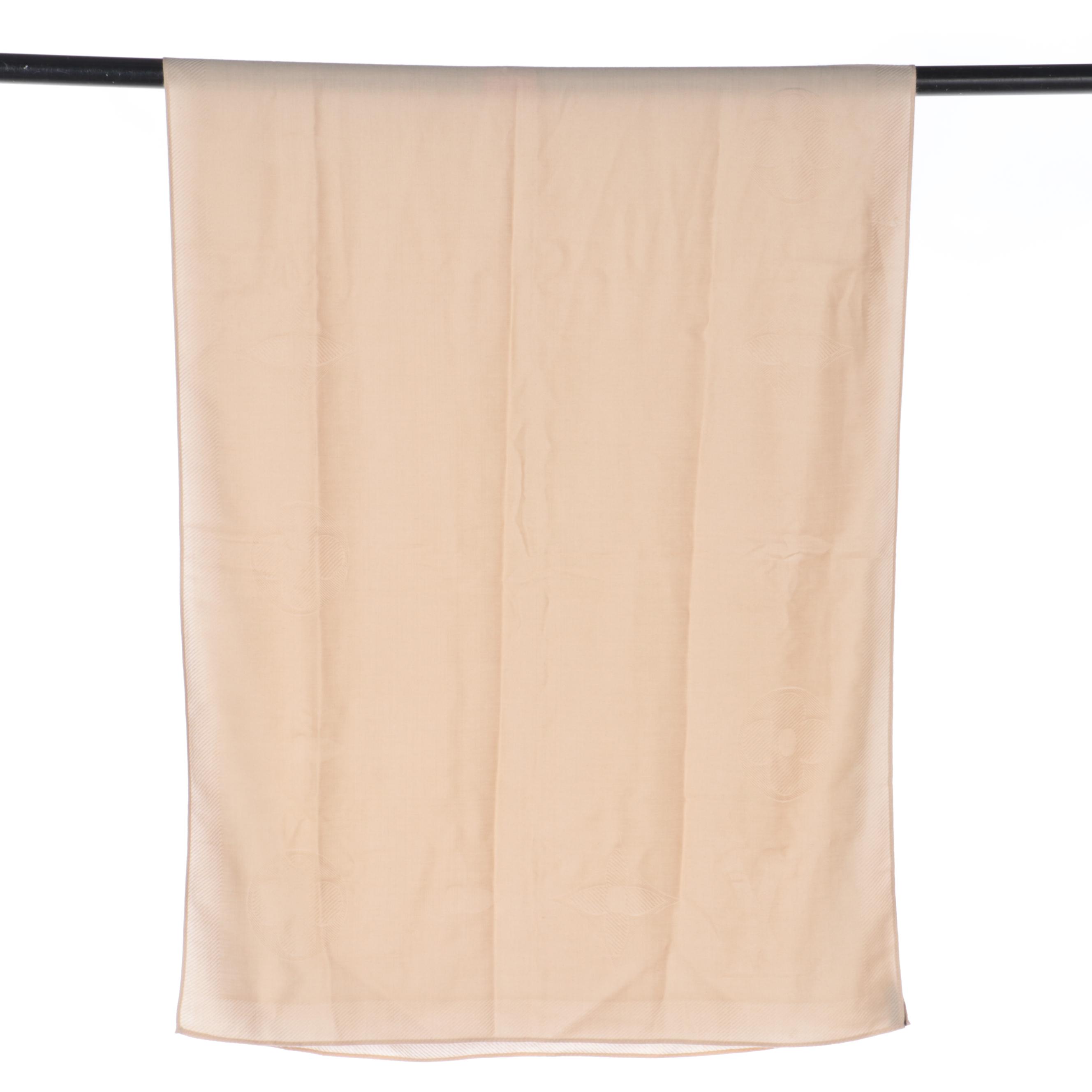Louis Vuitton Monogram Scarf Shawl in Cashmere and Silk Jacquard