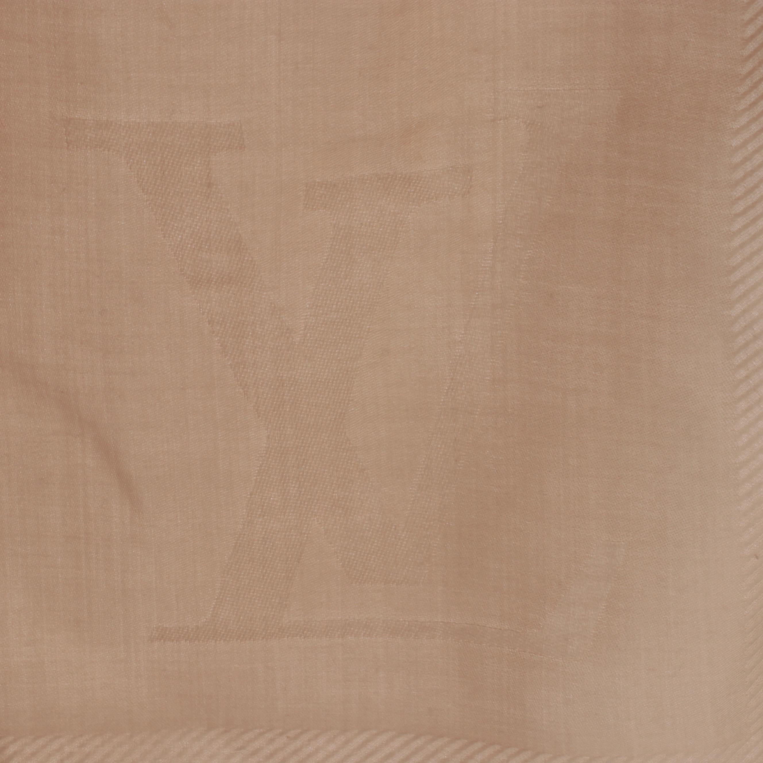 Louis Vuitton Monogram Scarf Shawl in Cashmere and Silk Jacquard