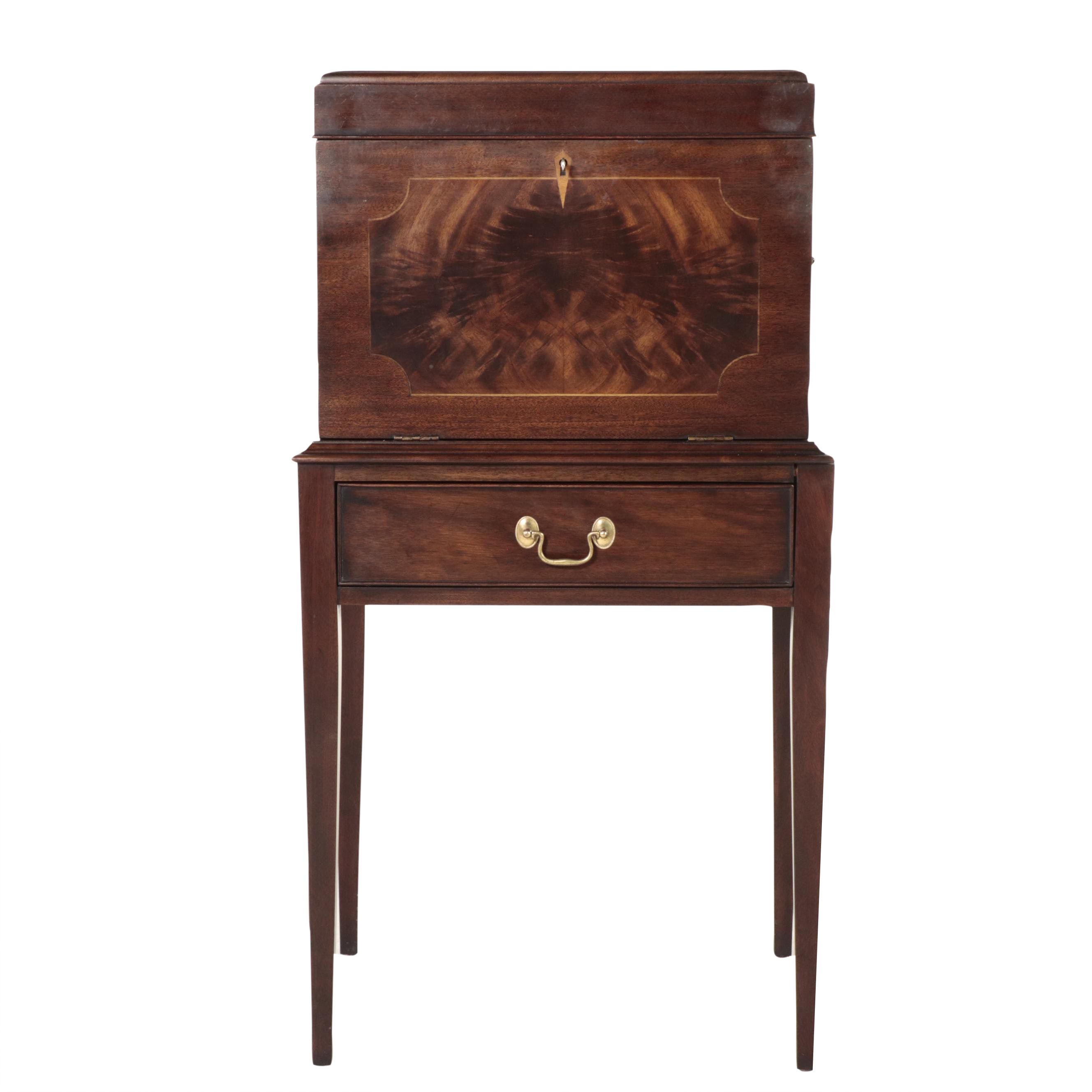 Henkel-Harris "Virginia Galleries" Mahogany Silver Chest-on-Stand, dated 1970