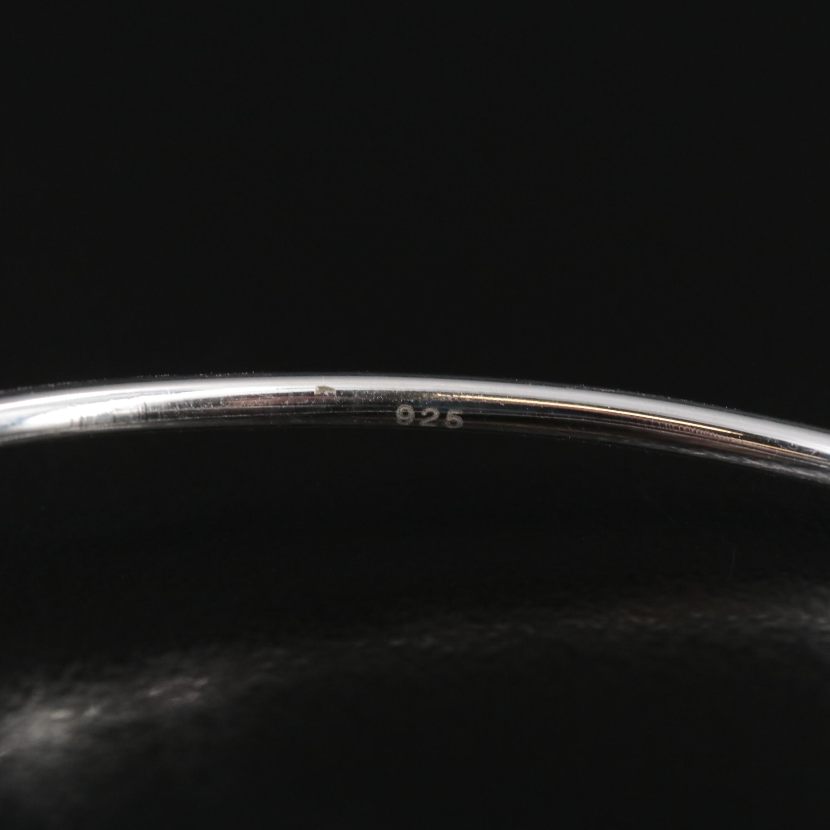 Sterling Pearl and Topaz Open Top Bracelet