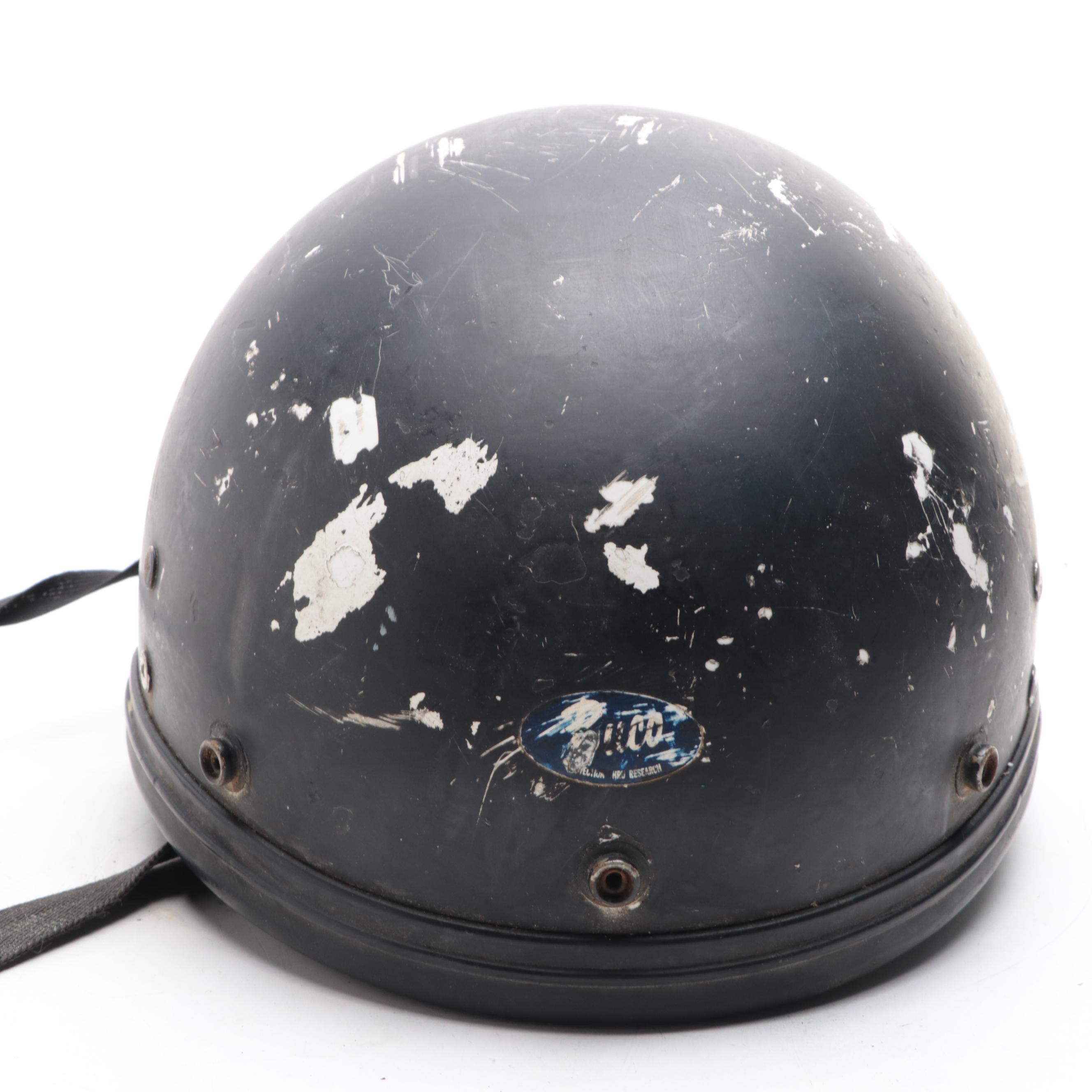 Buco Motorcycle Helmet with Goggles, Mid-20th Century