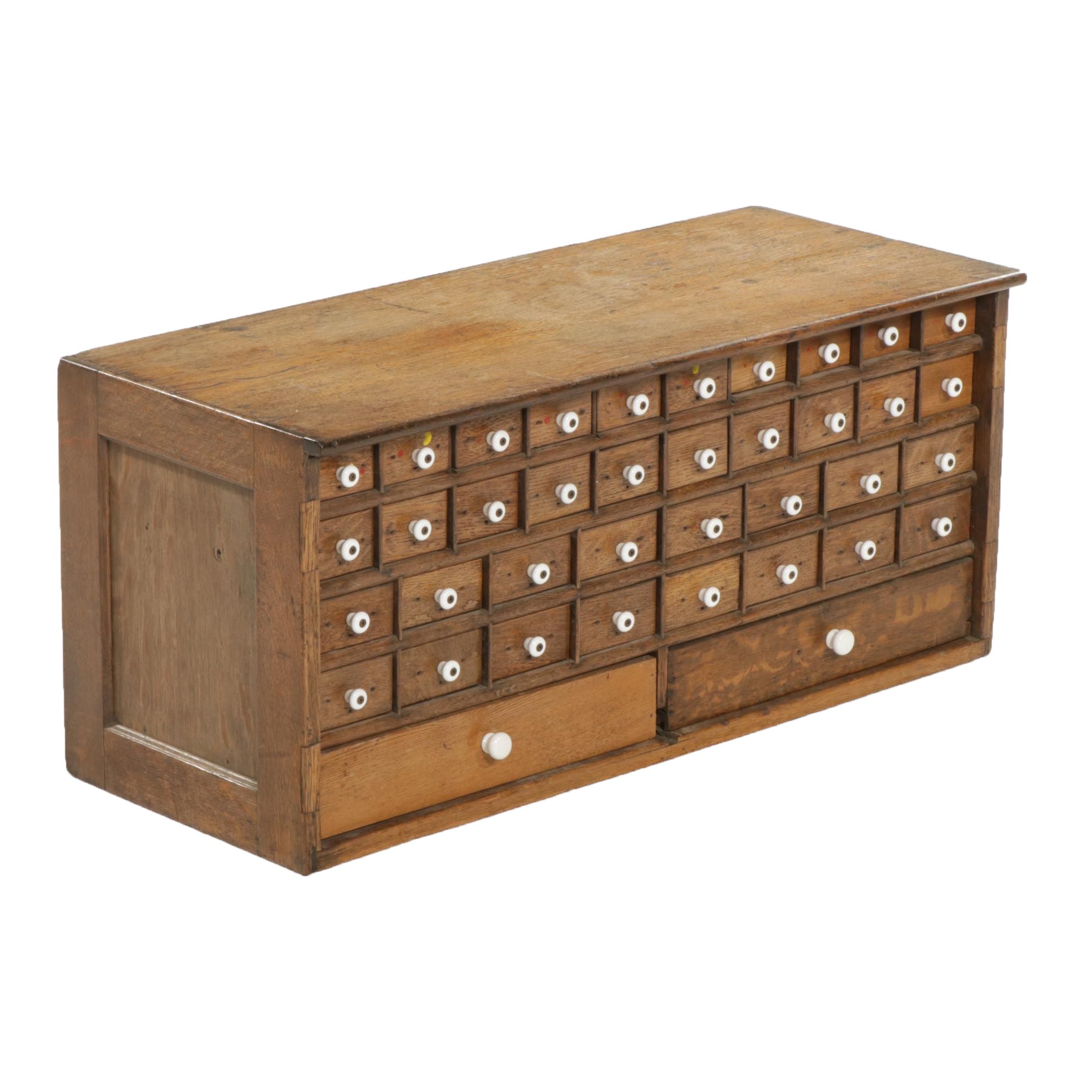 Oak Tabletop Cabinet, Early 20th Century