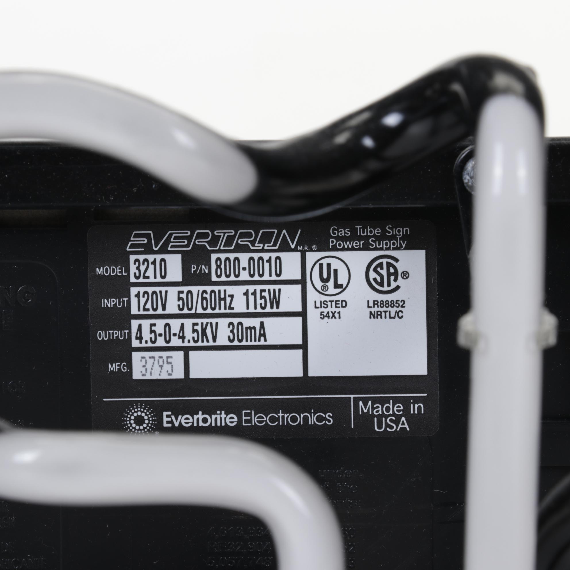 Evertron Coors Light Neon Sign Featuring Snow-Capped Mountains, 1996