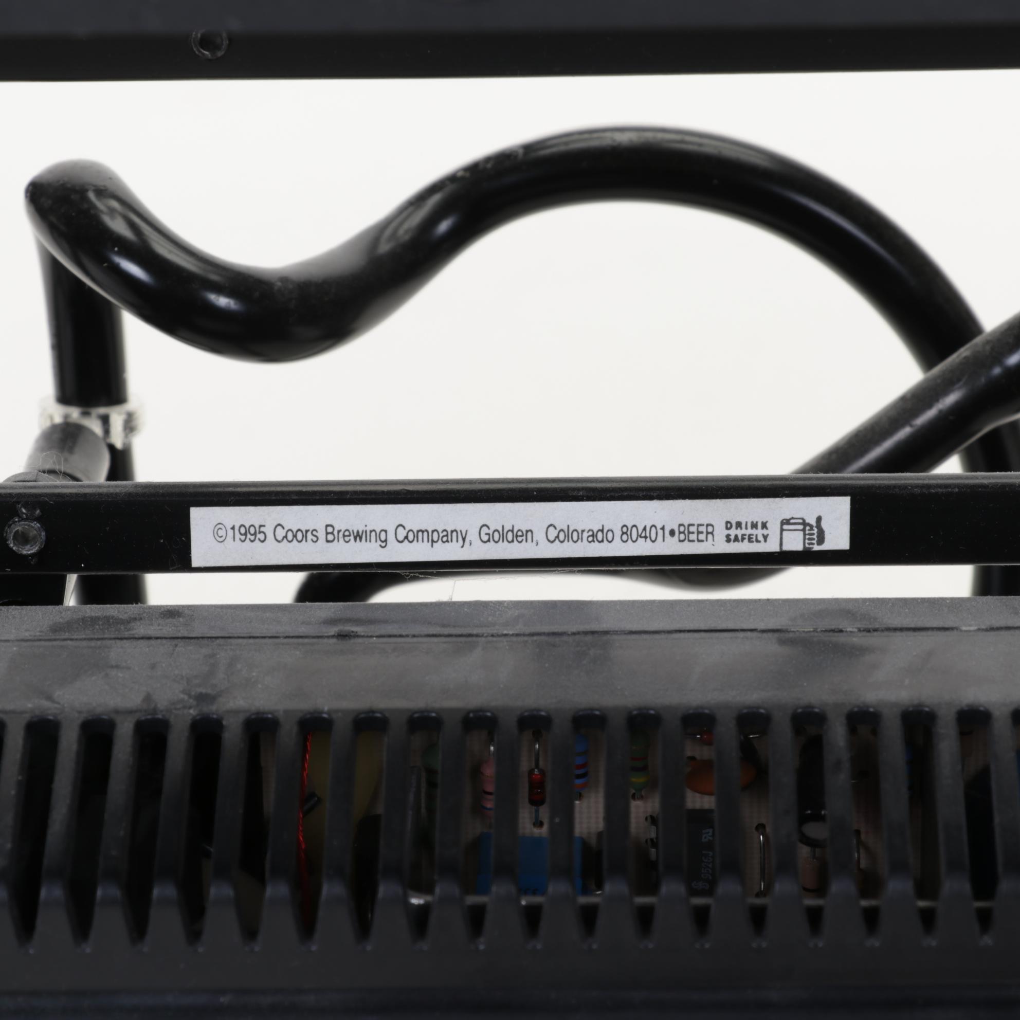 Evertron Coors Light Neon Sign Featuring Snow-Capped Mountains, 1996